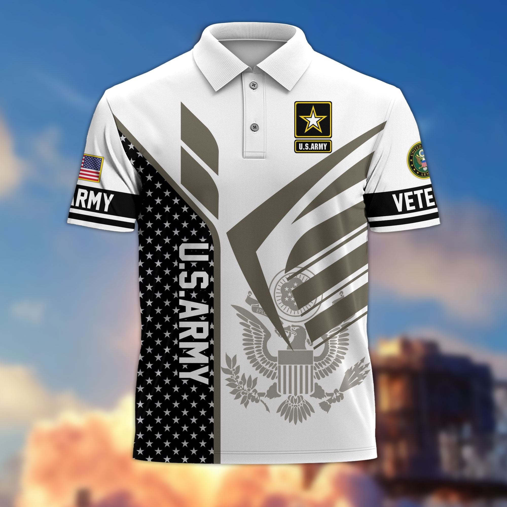 Premium US Veterans Polo Shirt BPHN240211, Gifts For US Veterans, Gifts On Father's Day, Independence Day, Armed Forces Day, Veterans Day.