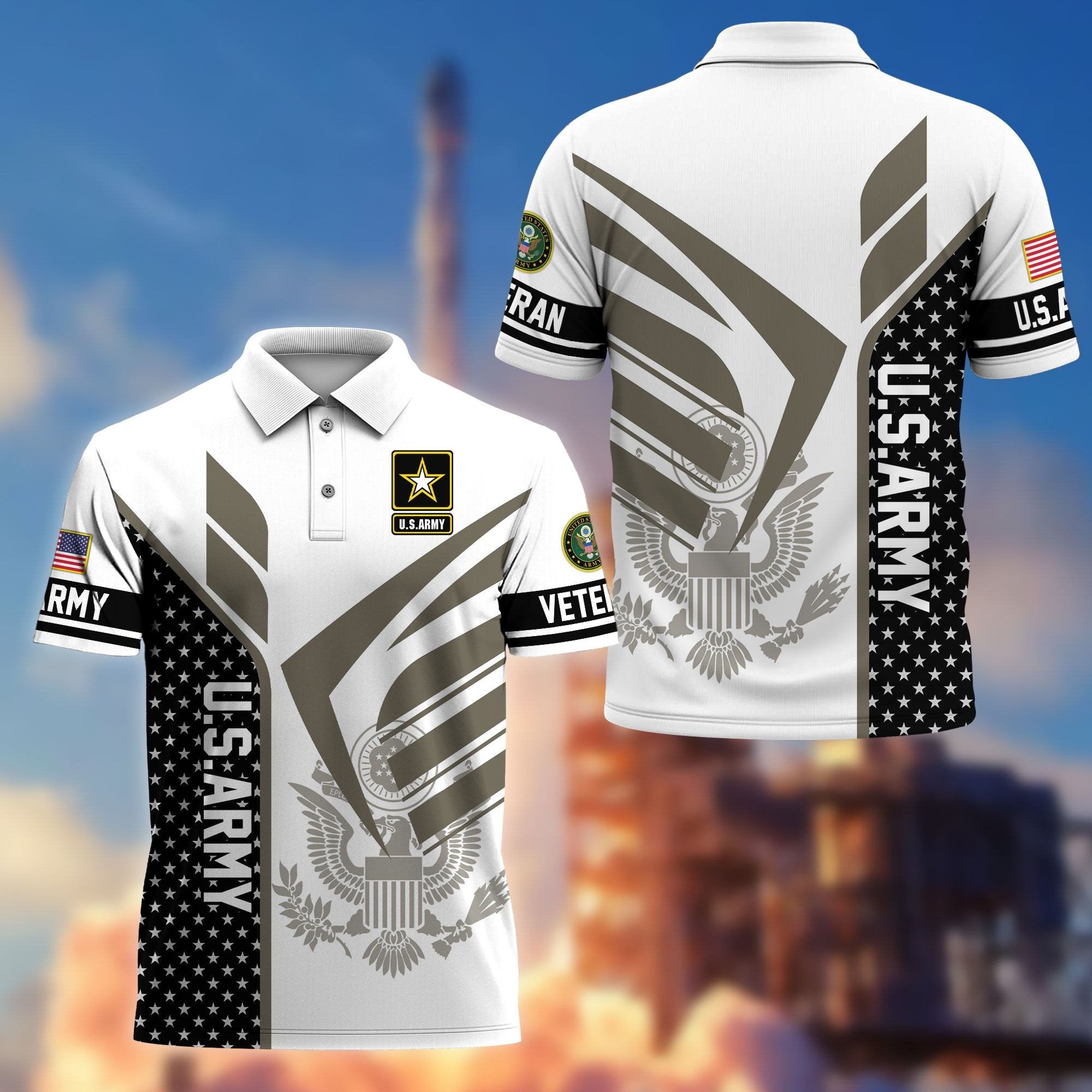 Premium US Veterans Polo Shirt BPHN240211, Gifts For US Veterans, Gifts On Father's Day, Independence Day, Armed Forces Day, Veterans Day.