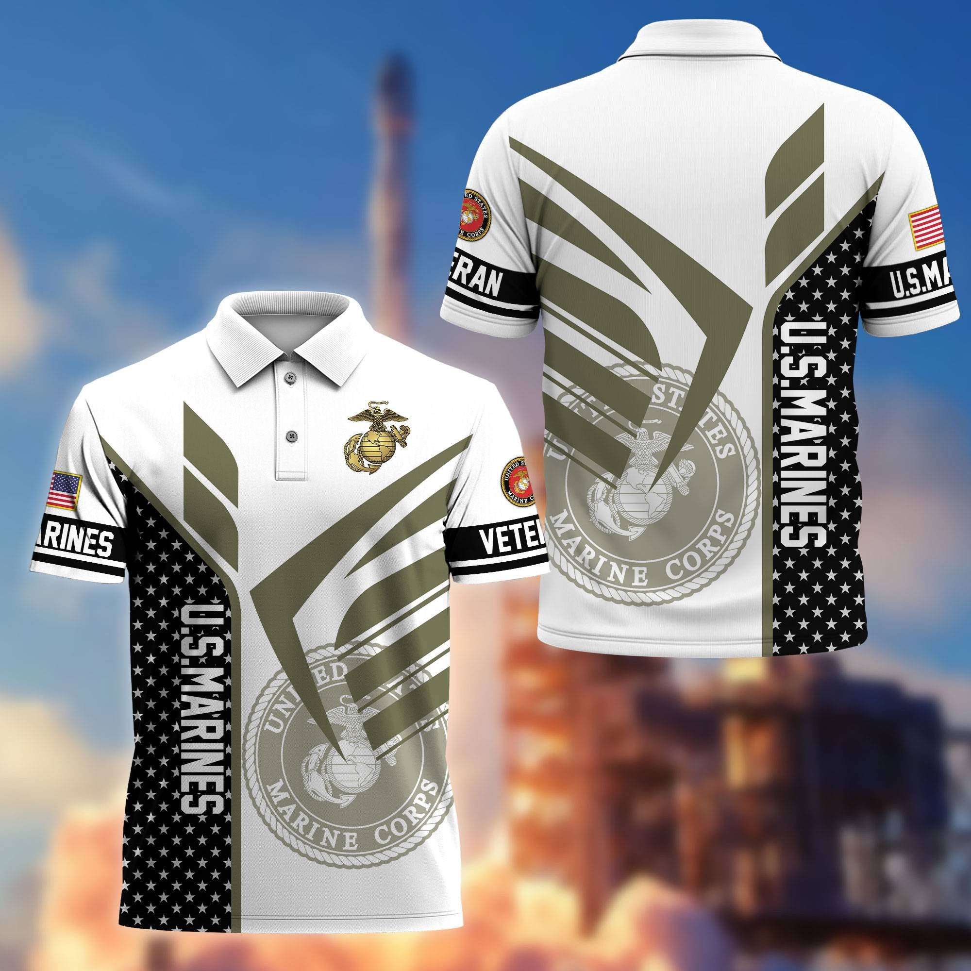 Premium US Veterans Polo Shirt BPHN240211, Gifts For US Veterans, Gifts On Father's Day, Independence Day, Armed Forces Day, Veterans Day.