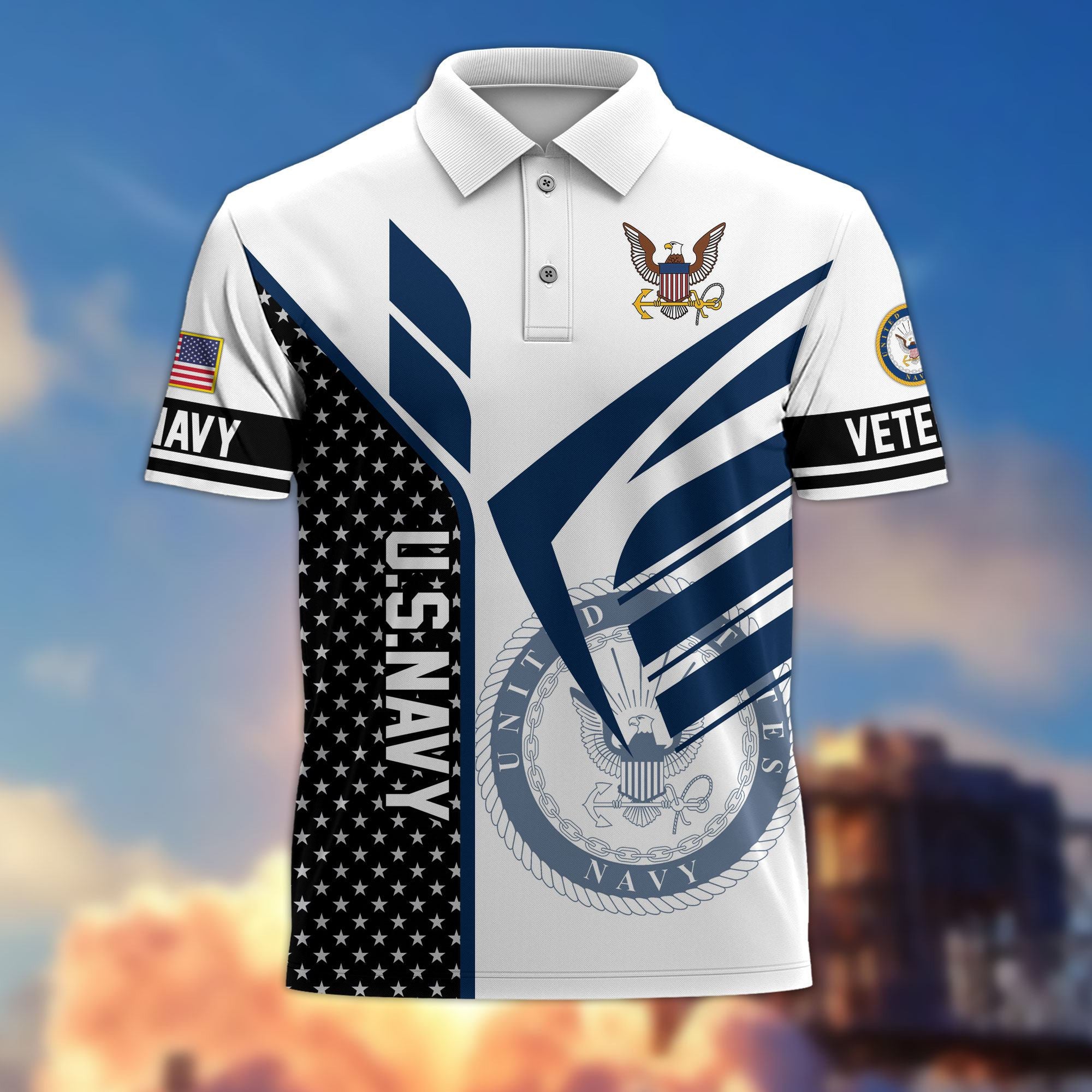 Premium US Veterans Polo Shirt BPHN240211, Gifts For US Veterans, Gifts On Father's Day, Independence Day, Armed Forces Day, Veterans Day.