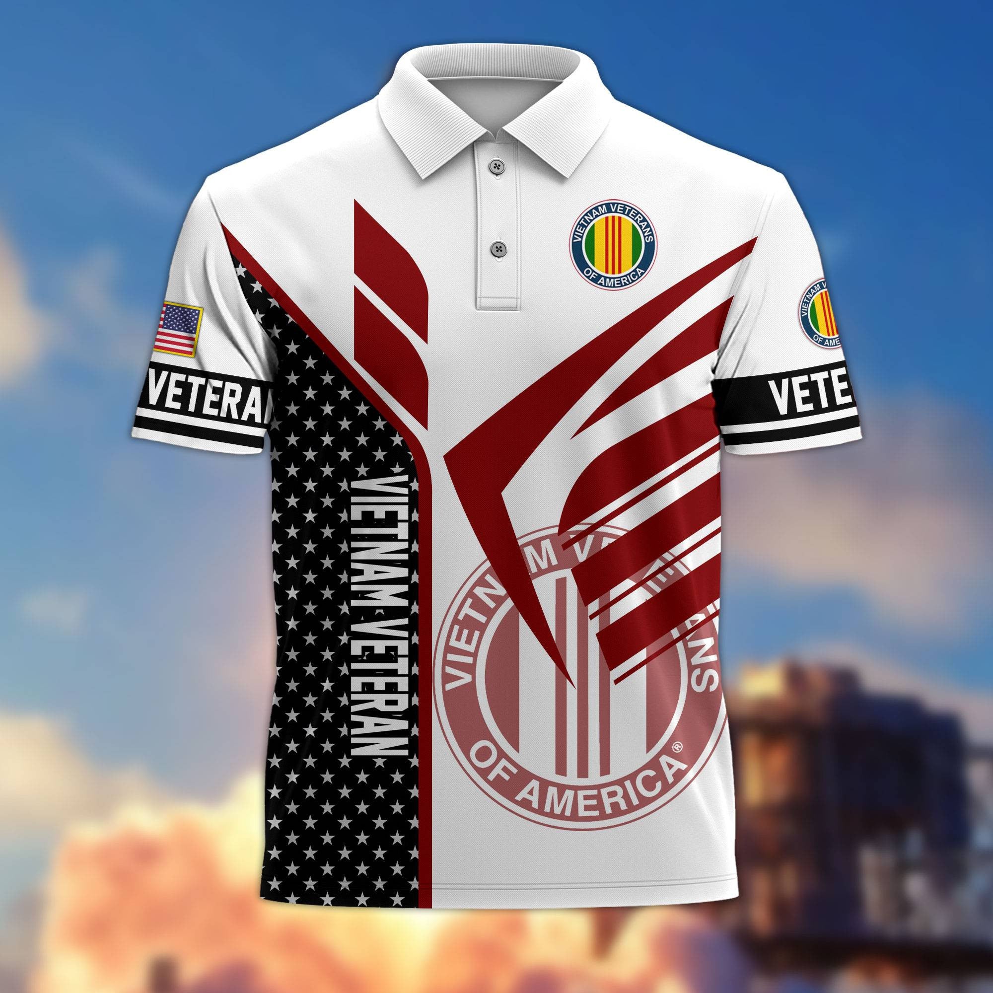 Premium US Veterans Polo Shirt BPHN240211, Gifts For US Veterans, Gifts On Father's Day, Independence Day, Armed Forces Day, Veterans Day.