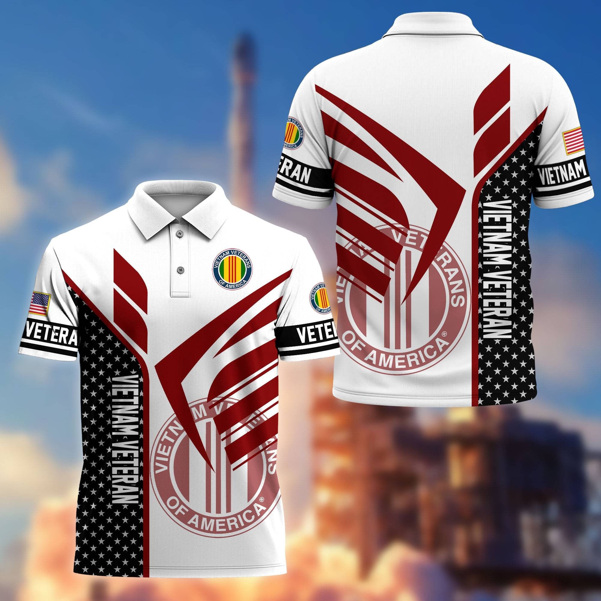 Premium US Veterans Polo Shirt BPHN240211, Gifts For US Veterans, Gifts On Father's Day, Independence Day, Armed Forces Day, Veterans Day.