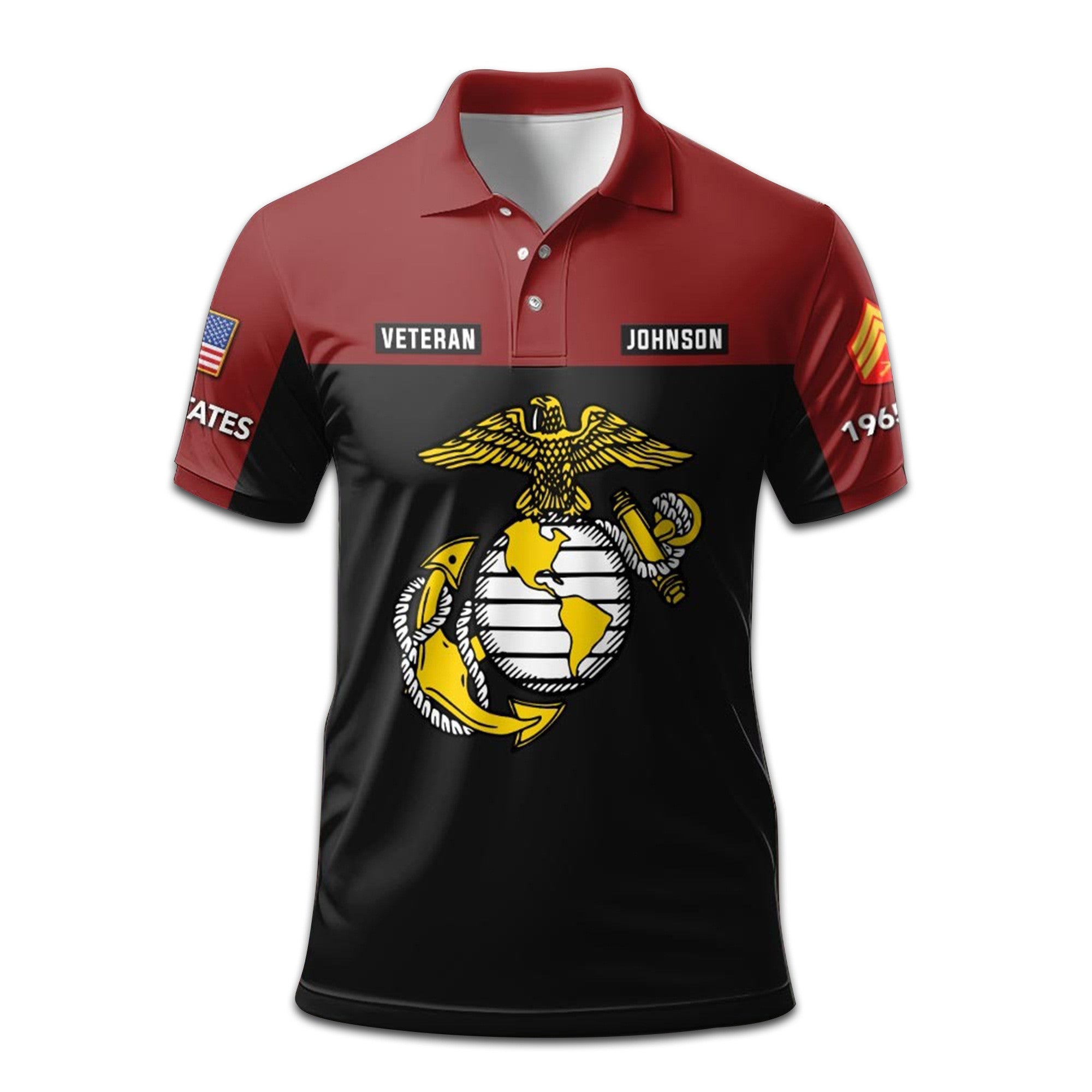 Premium Custom USMC Polo Shirt VPVC208103, Gifts For Marine Veteran, Gifts For Dad, For Husband, Best Gifts On Father's Day, Armed Forces Day, Independence Day, Veterans Day.