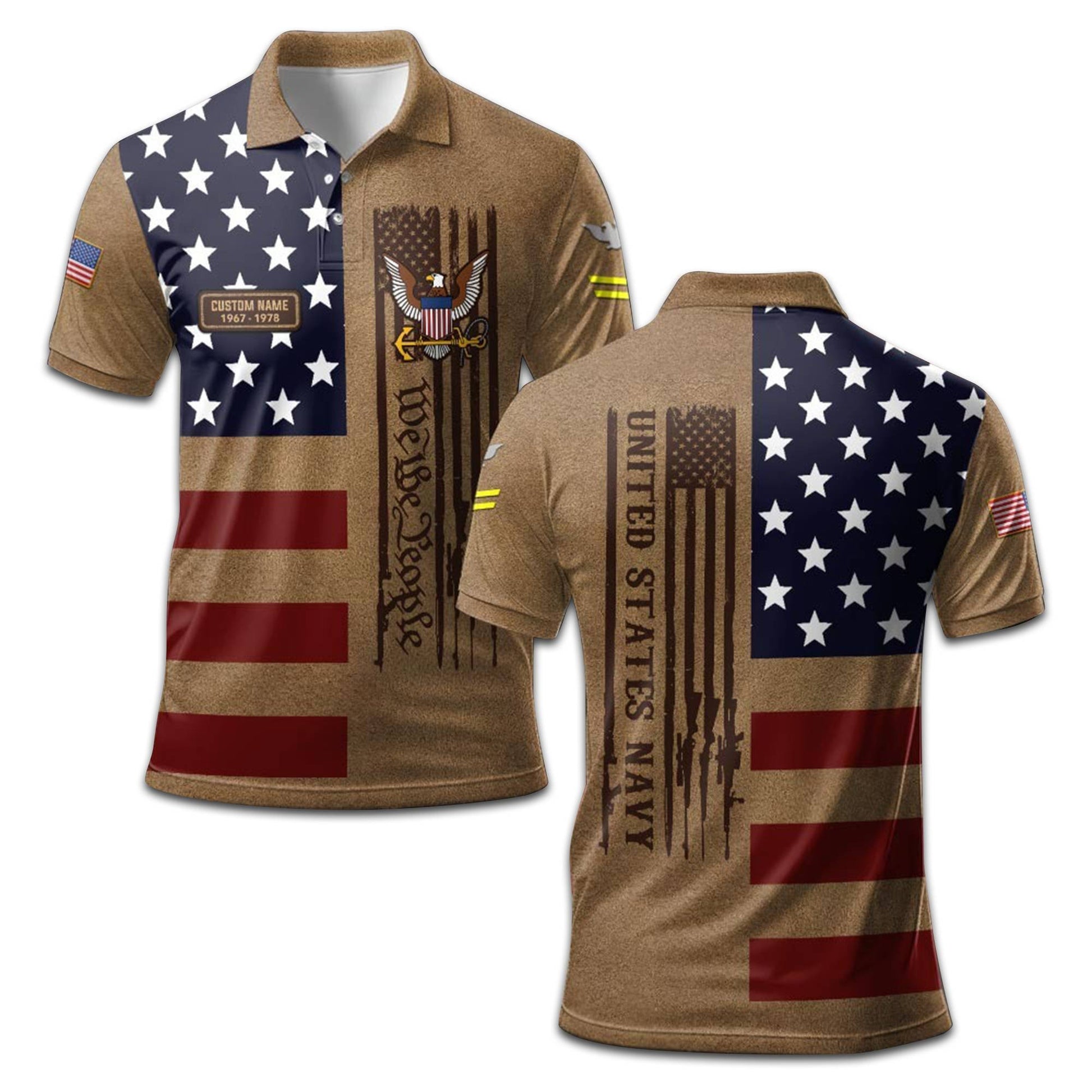 Premium Custom US Navy Polo Shirt VPVC208302, Gifts For Navy Veteran, Best Gifts On Father's Day, Armed Forces Day, Independence Day, Veterans Day.
