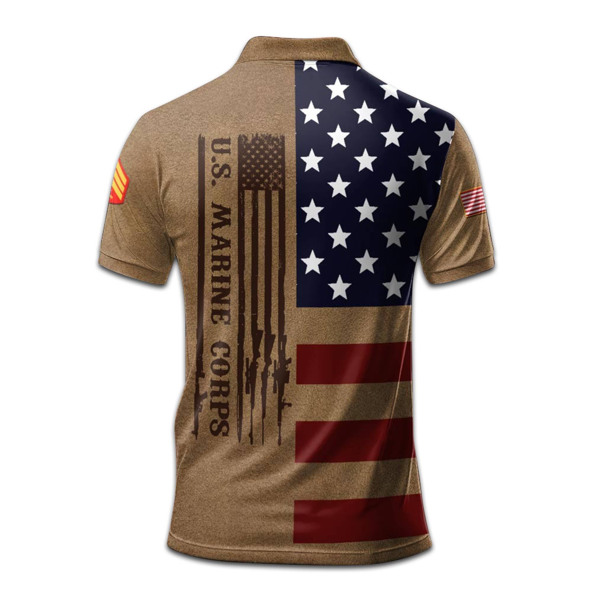 Premium Custom USMC Polo Shirt VPVC208303, Gifts For Marine Veteran, Best Gifts On Father's Day, Armed Forces Day, Independence Day, Veterans Day.