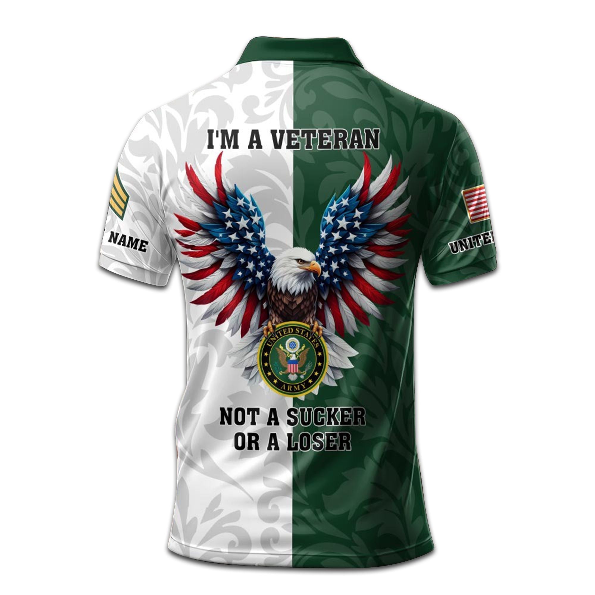 Premium US Army Polo Shirt VPVC208501, Custom Name, Rank, Year, Gifts For Army Veteran, Best Gifts On Father's Day, Armed Forces Day, Independence Day, Veterans Day.