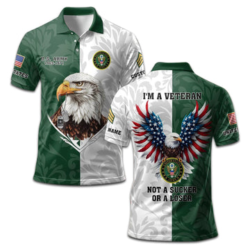 Premium US Army Polo Shirt VPVC208501, Custom Name, Rank, Year, Gifts For Army Veteran, Best Gifts On Father's Day, Armed Forces Day, Independence Day, Veterans Day.