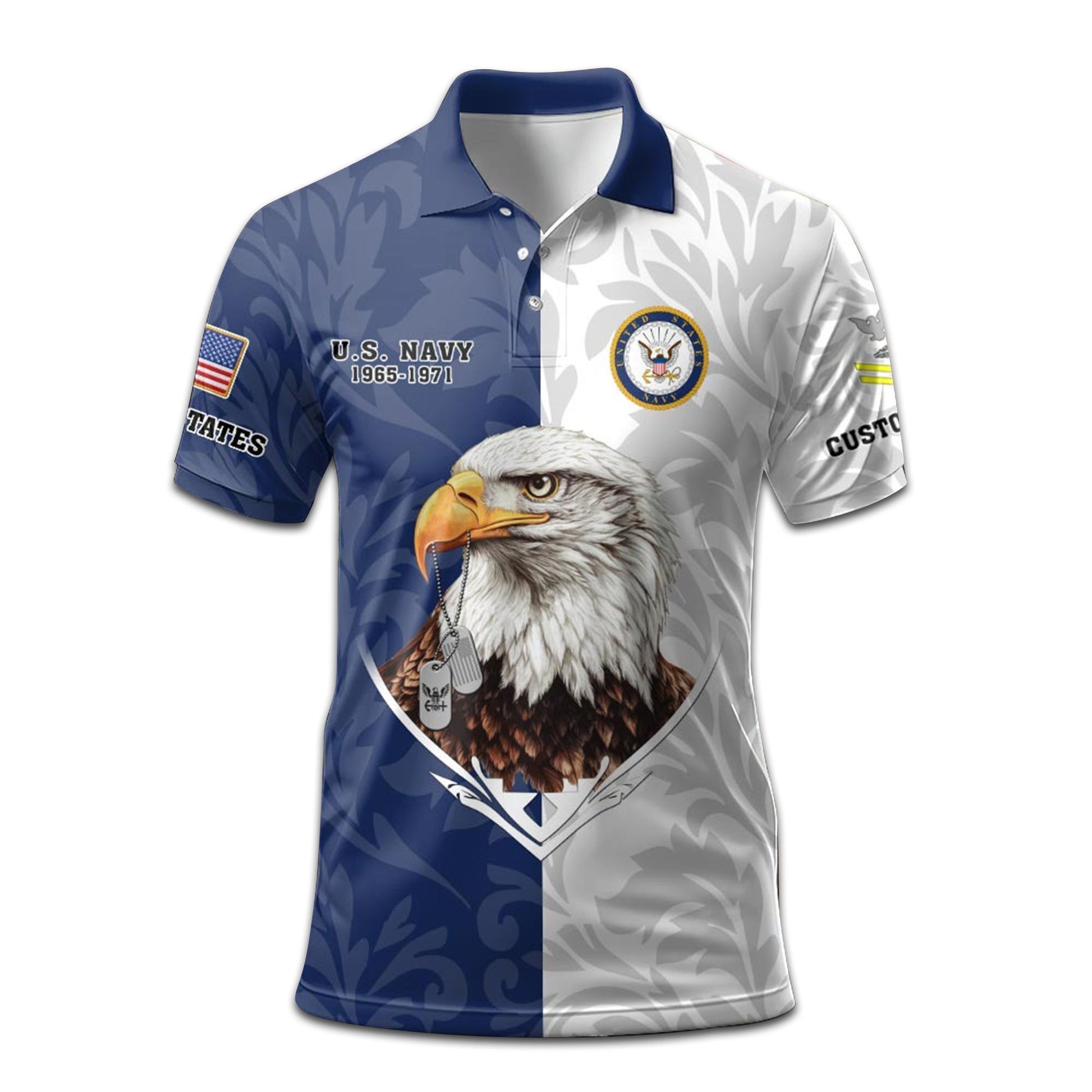 Premium US Navy Polo Shirt VPVC208502, Custom Name, Rank, Year, Gifts For Navy Veteran, Best Gifts On Father's Day, Armed Forces Day, Independence Day, Veterans Day.