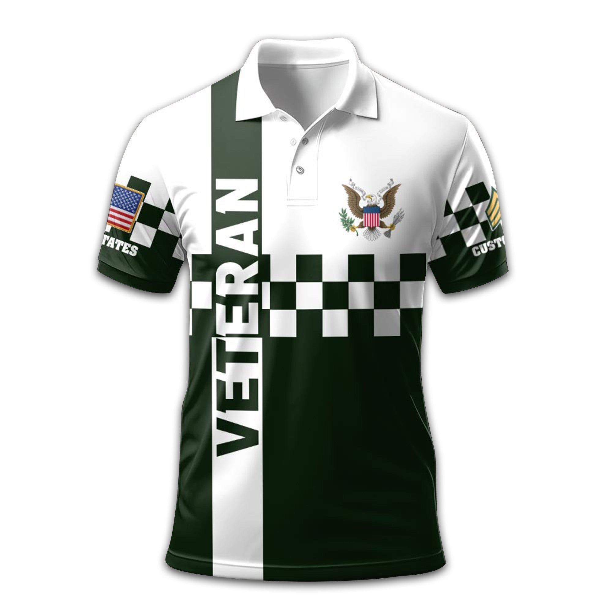 Premium Custom US Army Polo Shirt VPVC208601, Gifts For Army Veteran, Gifts For Dad, For Husband, Best Gifts On Father's Day, Armed Forces Day, Independence Day, Veterans Day.