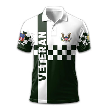 Premium Custom US Army Polo Shirt VPVC208601, Gifts For Army Veteran, Gifts For Dad, For Husband, Best Gifts On Father's Day, Armed Forces Day, Independence Day, Veterans Day.