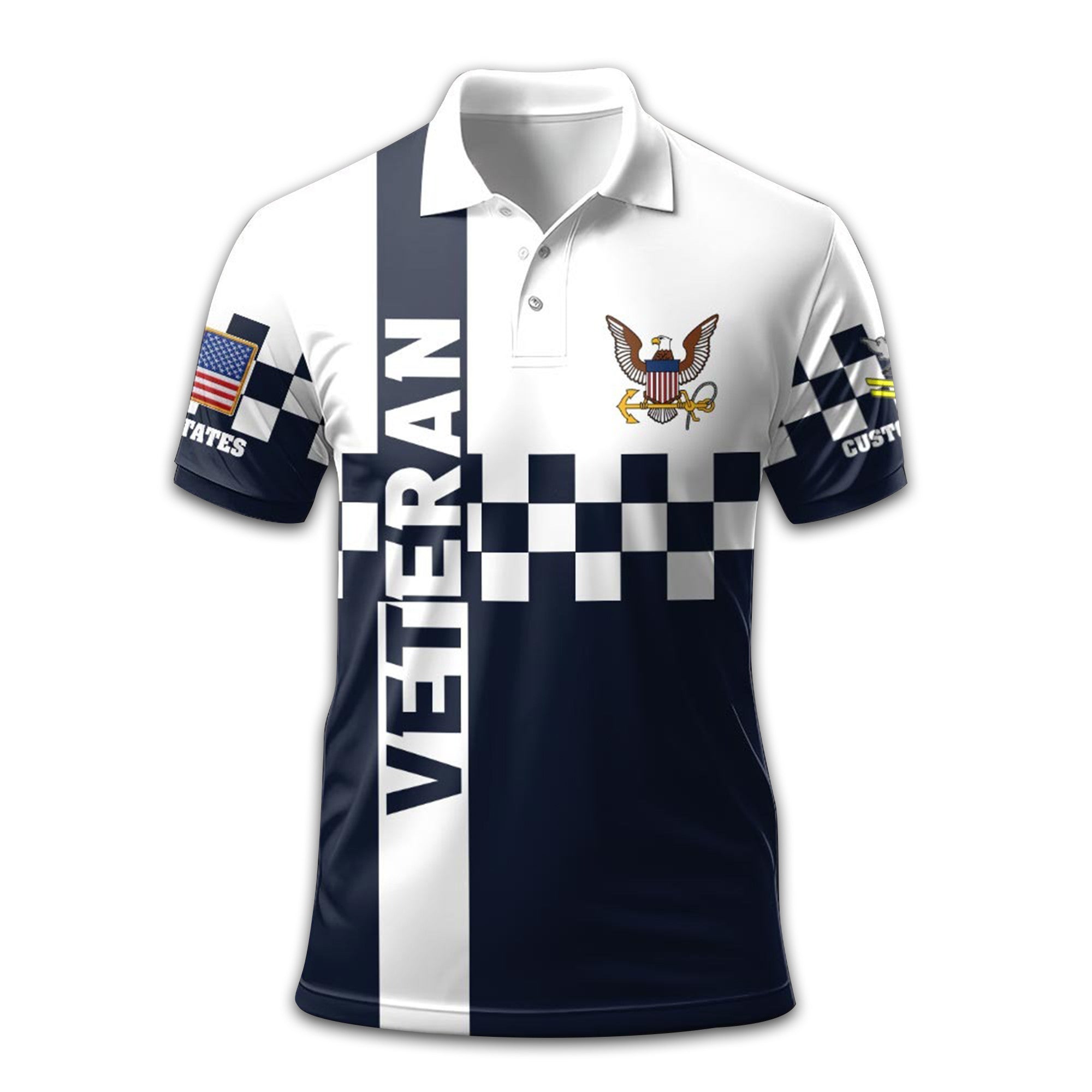 Premium Custom US Navy Polo Shirt VPVC208602, Gifts For Navy Veteran, Gifts For Dad, For Husband, Best Gifts On Father's Day, Armed Forces Day, Independence Day, Veterans Day.