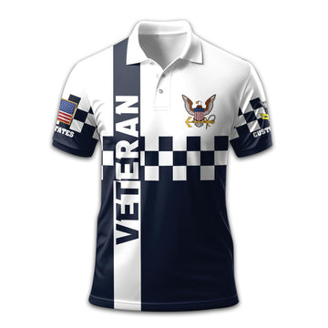 Premium Custom US Navy Polo Shirt VPVC208602, Gifts For Navy Veteran, Gifts For Dad, For Husband, Best Gifts On Father's Day, Armed Forces Day, Independence Day, Veterans Day.