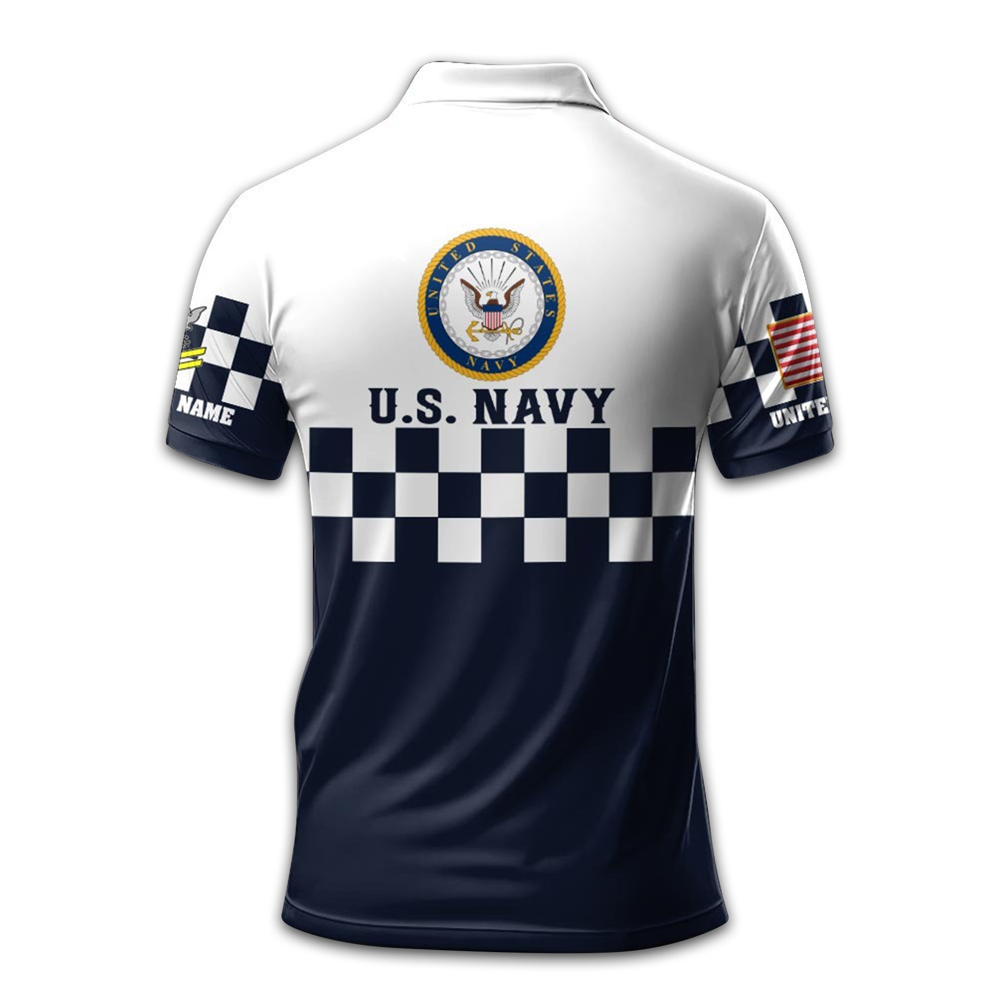 Premium Custom US Navy Polo Shirt VPVC208602, Gifts For Navy Veteran, Gifts For Dad, For Husband, Best Gifts On Father's Day, Armed Forces Day, Independence Day, Veterans Day.