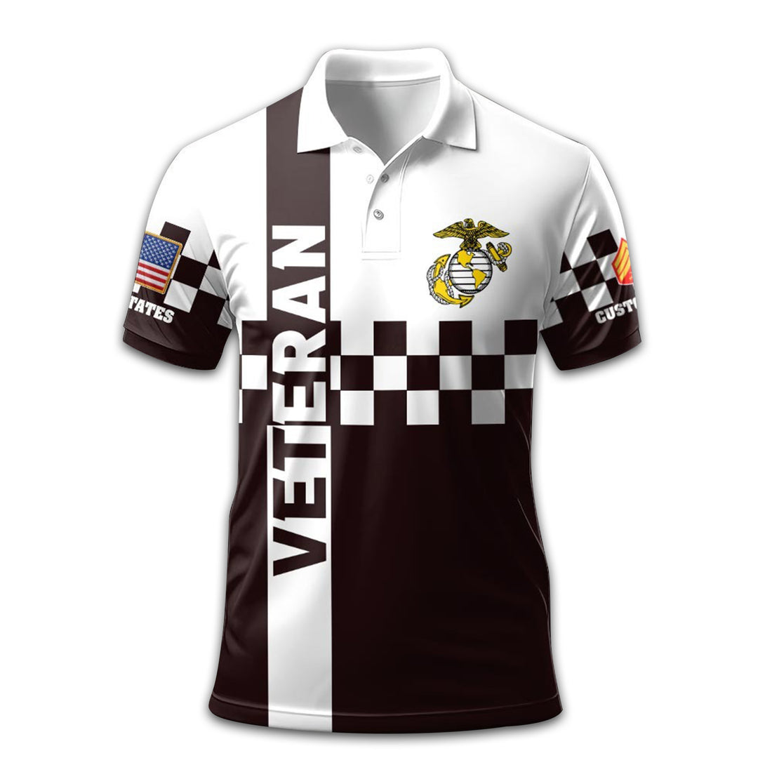 Premium Custom USMC Polo Shirt VPVC208603, Gifts For Marine Veteran, Gifts For Dad, For Husband, Best Gifts On Father's Day, Armed Forces Day, Independence Day, Veterans Day.