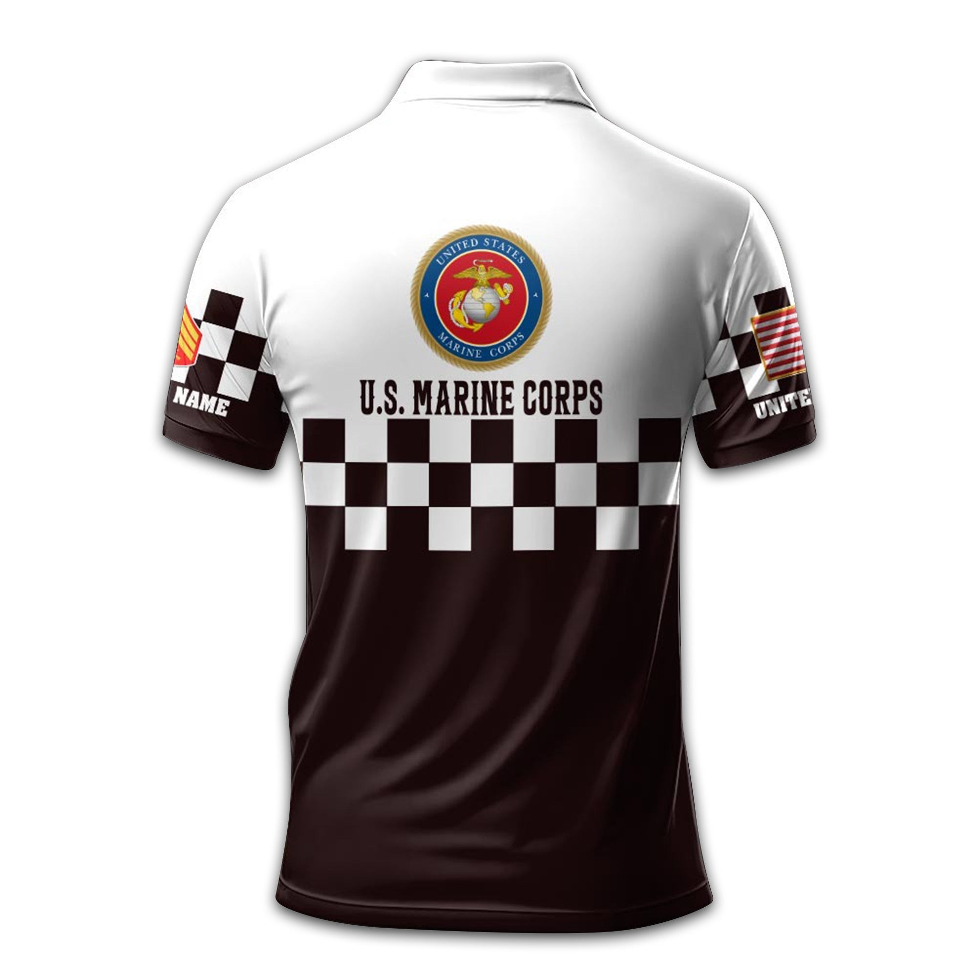 Premium Custom USMC Polo Shirt VPVC208603, Gifts For Marine Veteran, Gifts For Dad, For Husband, Best Gifts On Father's Day, Armed Forces Day, Independence Day, Veterans Day.