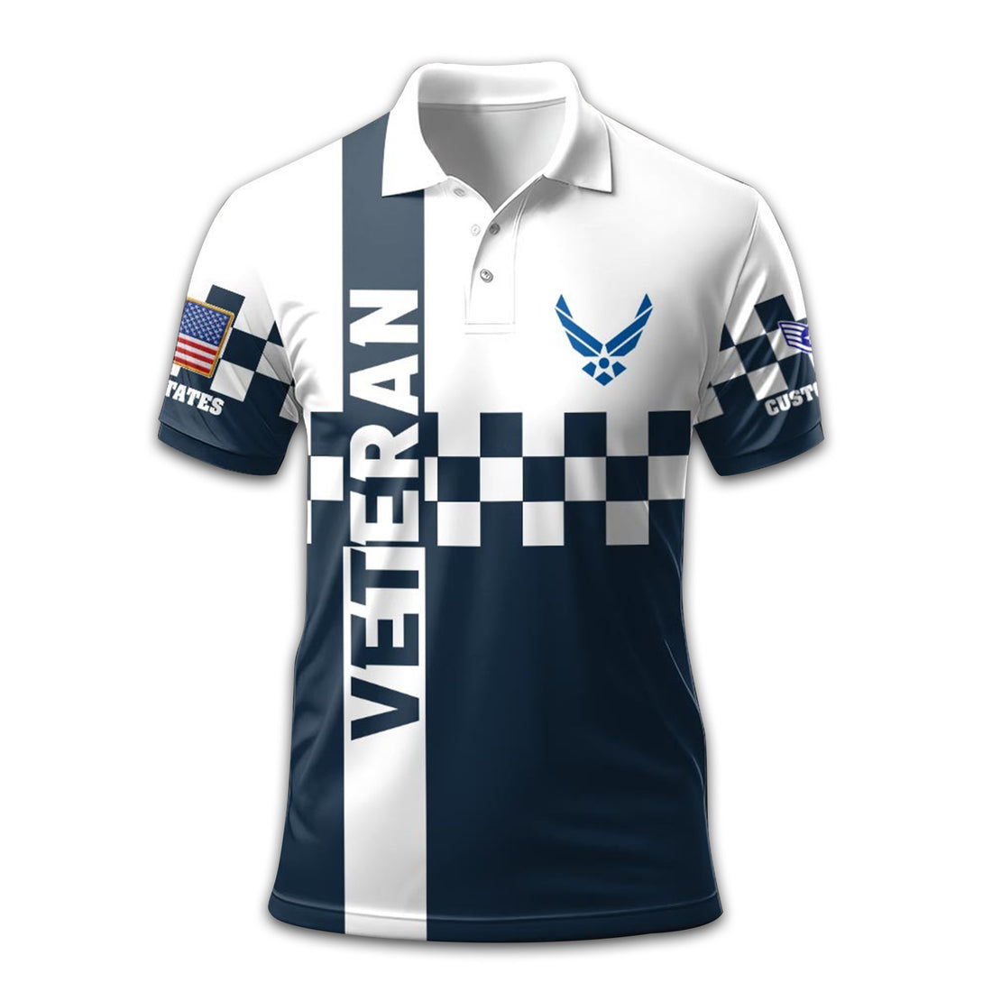 Premium Custom USAF Polo Shirt VPVC208604, Gifts For Air Force Veteran, Gifts For Dad, For Husband, Best Gifts On Father's Day, Armed Forces Day, Independence Day, Veterans Day.