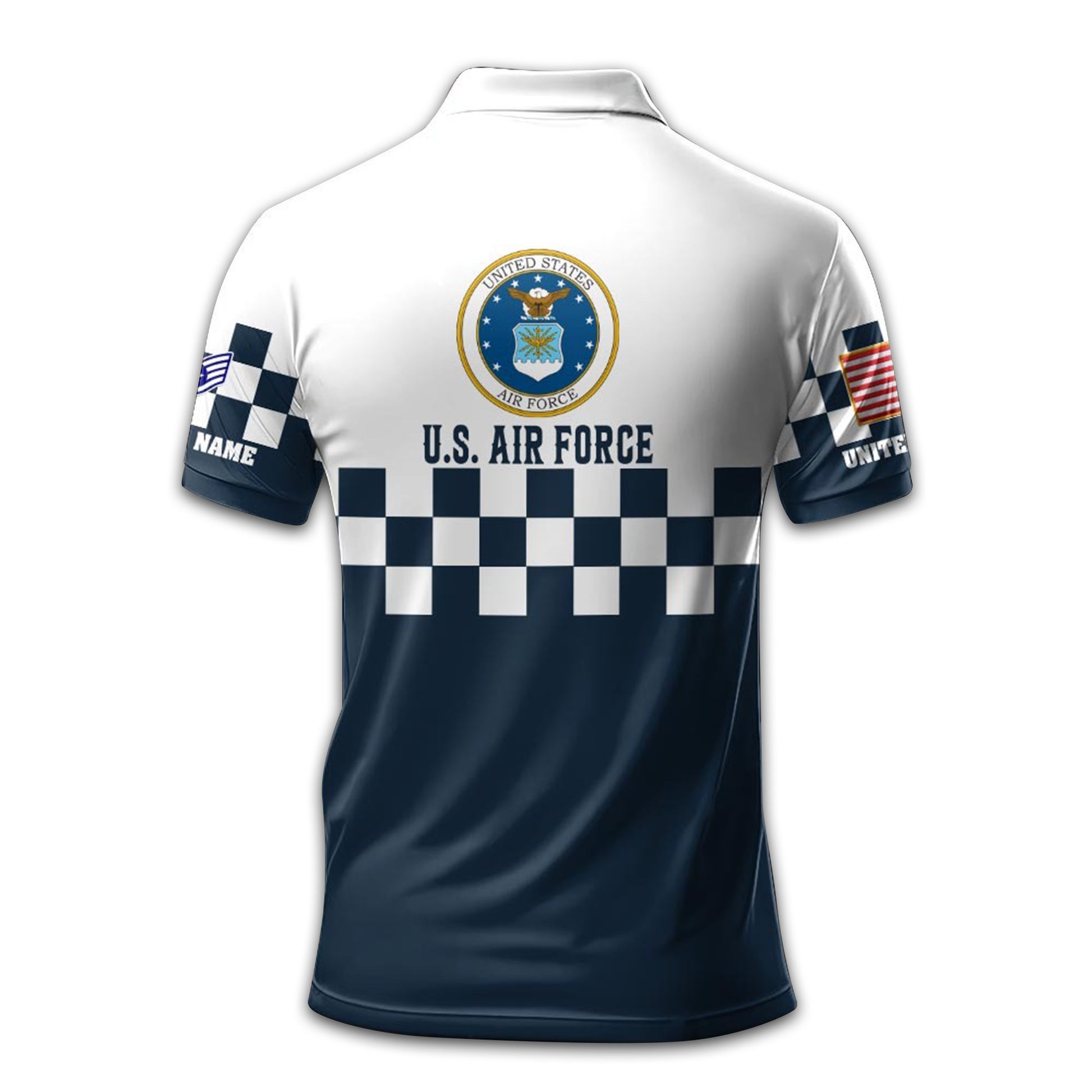 Premium Custom USAF Polo Shirt VPVC208604, Gifts For Air Force Veteran, Gifts For Dad, For Husband, Best Gifts On Father's Day, Armed Forces Day, Independence Day, Veterans Day.