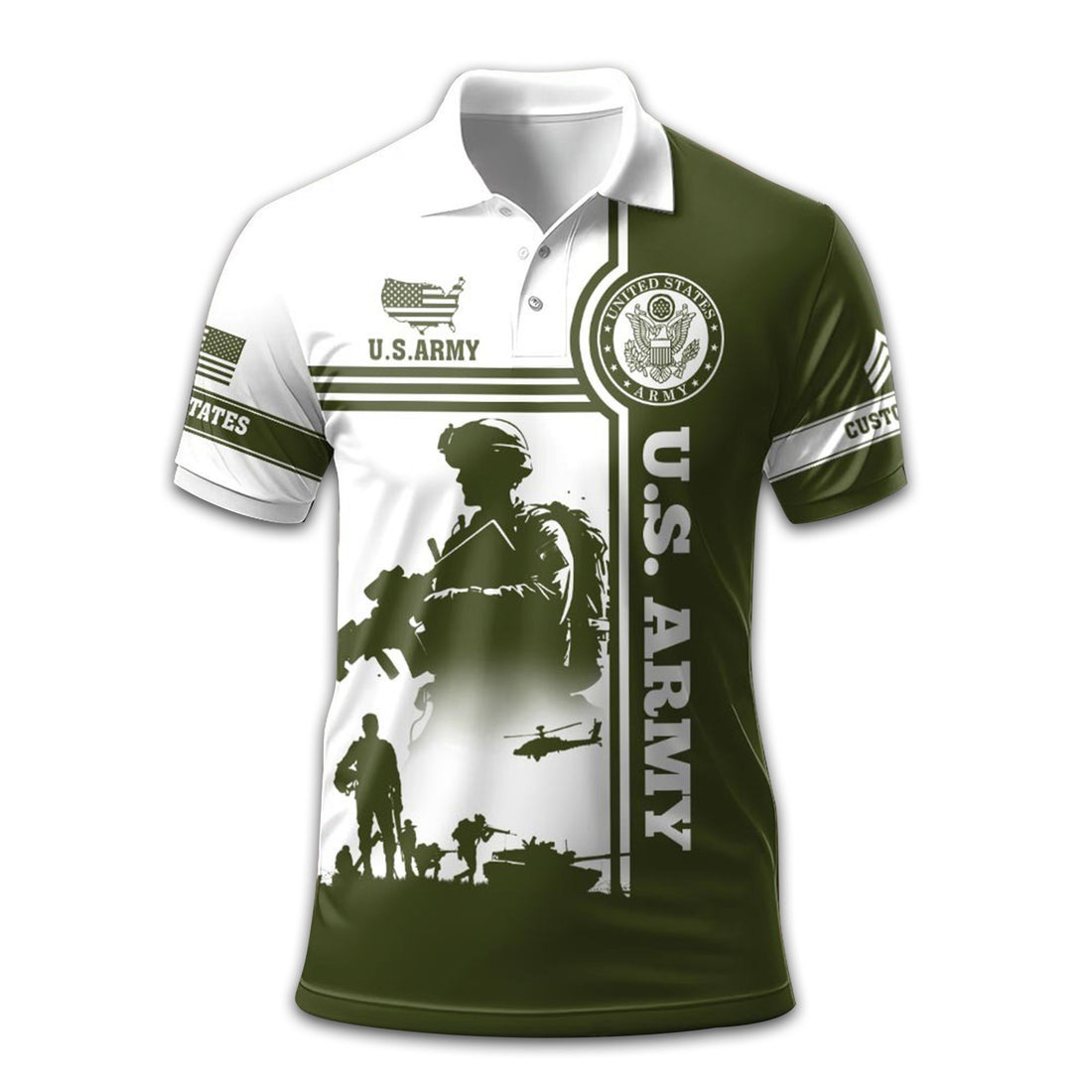 Unique Custom Name, Rank, US Army Polo Shirt VPVC208701, Gifts For Army Veteran, Gifts For Dad, For Husband, Best Gifts On Father's Day, Independence Day, Veterans Day.