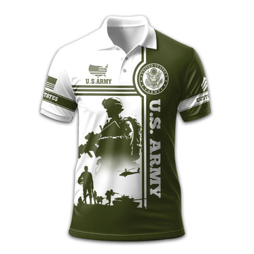 Unique Custom Name, Rank, US Army Polo Shirt VPVC208701, Gifts For Army Veteran, Gifts For Dad, For Husband, Best Gifts On Father's Day, Independence Day, Veterans Day.