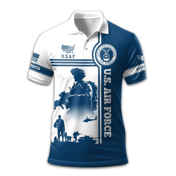 Unique Custom Name, Rank, USAF Polo Shirt VPVC208704, Gifts For Air Force Veteran, Gifts For Dad, For Husband, Best Gifts On Father's Day, Independence Day, Veterans Day.