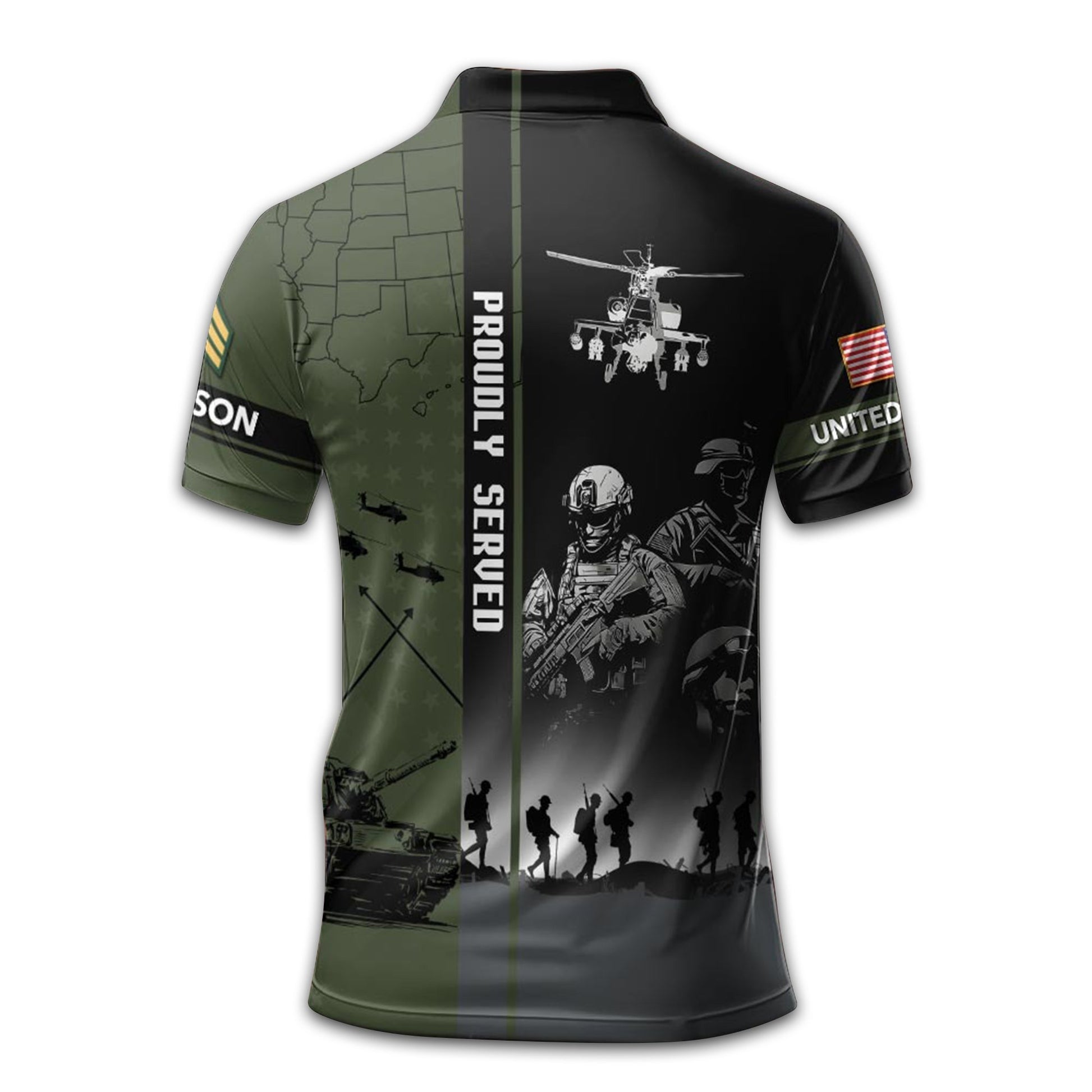 Premium Custom US Army Polo Shirt VPVC208801, Gifts For Army Veteran, Best Gifts On Father's Day, Armed Forces Day, Independence Day, Veterans Day.