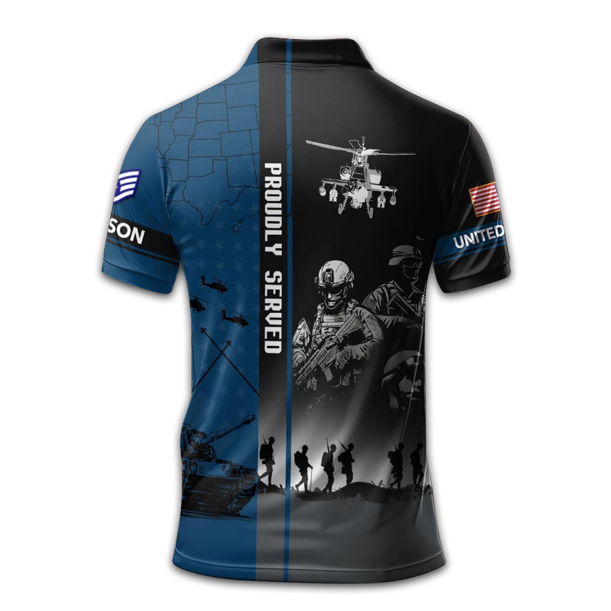 Premium Custom USAF Polo Shirt VPVC208804, Gifts For Air Force Veteran, Best Gifts On Father's Day, Armed Forces Day, Independence Day, Veterans Day.