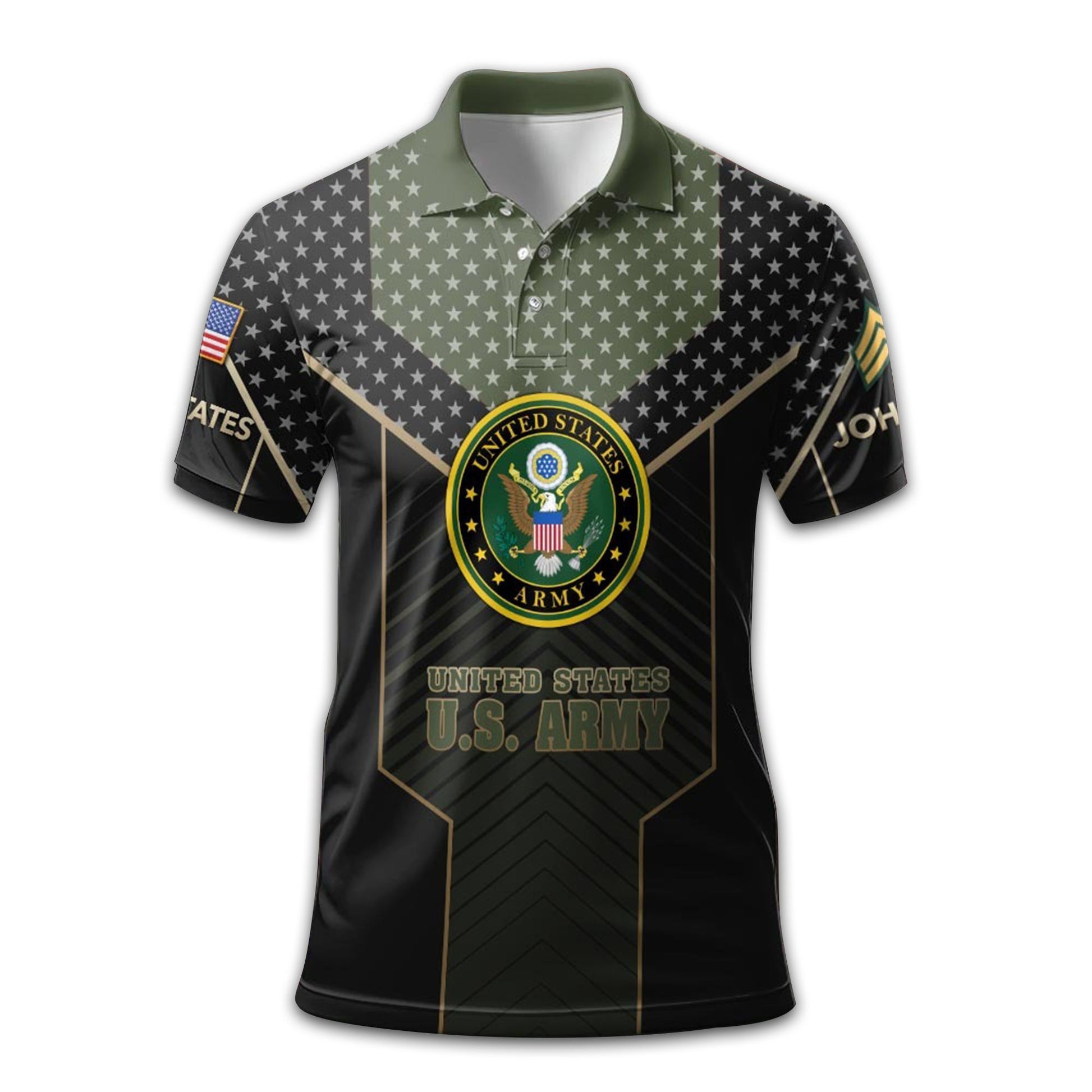 Premium Custom US Army Polo Shirt VPVC209101, Gifts For Army Veteran, Gifts For Dad, For Husband, Best Gifts On Father's Day, Armed Forces Day, Independence Day, Veterans Day.