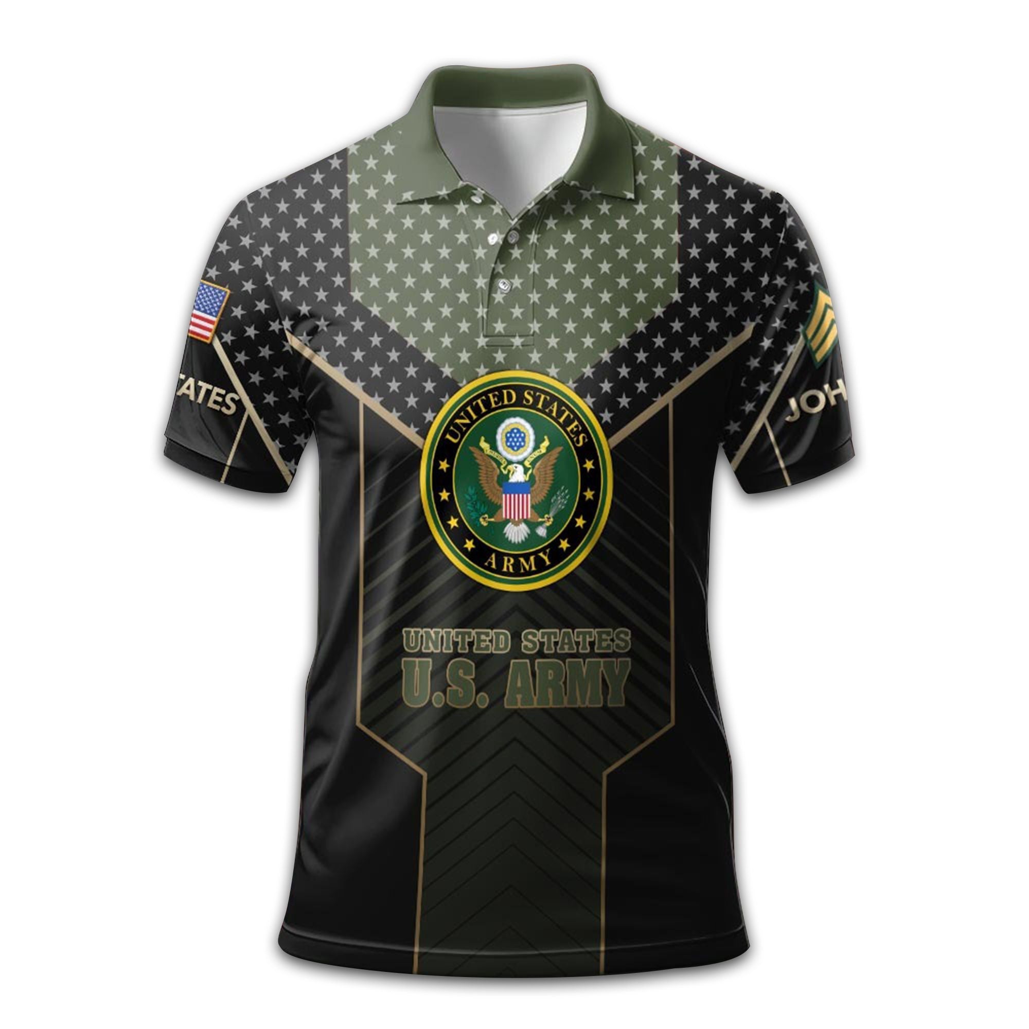 Premium Custom US Army Polo Shirt VPVC209101, Gifts For Army Veteran, Gifts For Dad, For Husband, Best Gifts On Father's Day, Armed Forces Day, Independence Day, Veterans Day.