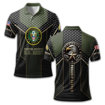 Premium Custom US Army Polo Shirt VPVC209101, Gifts For Army Veteran, Gifts For Dad, For Husband, Best Gifts On Father's Day, Armed Forces Day, Independence Day, Veterans Day.