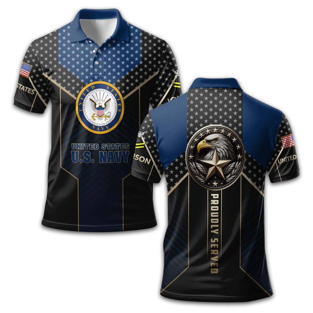 Premium Custom US Navy Polo Shirt VPVC209102, Gifts For Navy Veteran, Gifts For Dad, For Husband, Best Gifts On Father's Day, Armed Forces Day, Independence Day, Veterans Day.