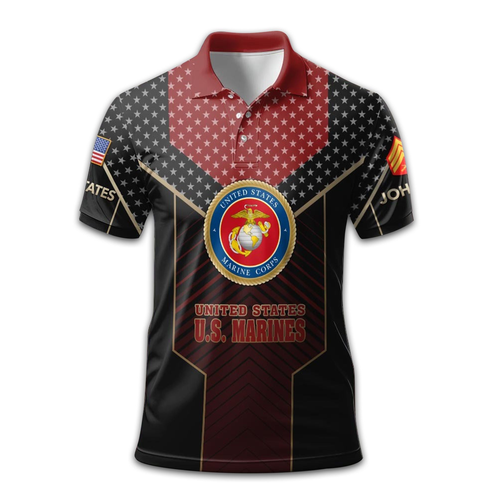 Premium Custom USMC Polo Shirt VPVC209103, Gifts For Marine Veteran, Gifts For Dad, For Husband, Best Gifts On Father's Day, Armed Forces Day, Independence Day, Veterans Day.
