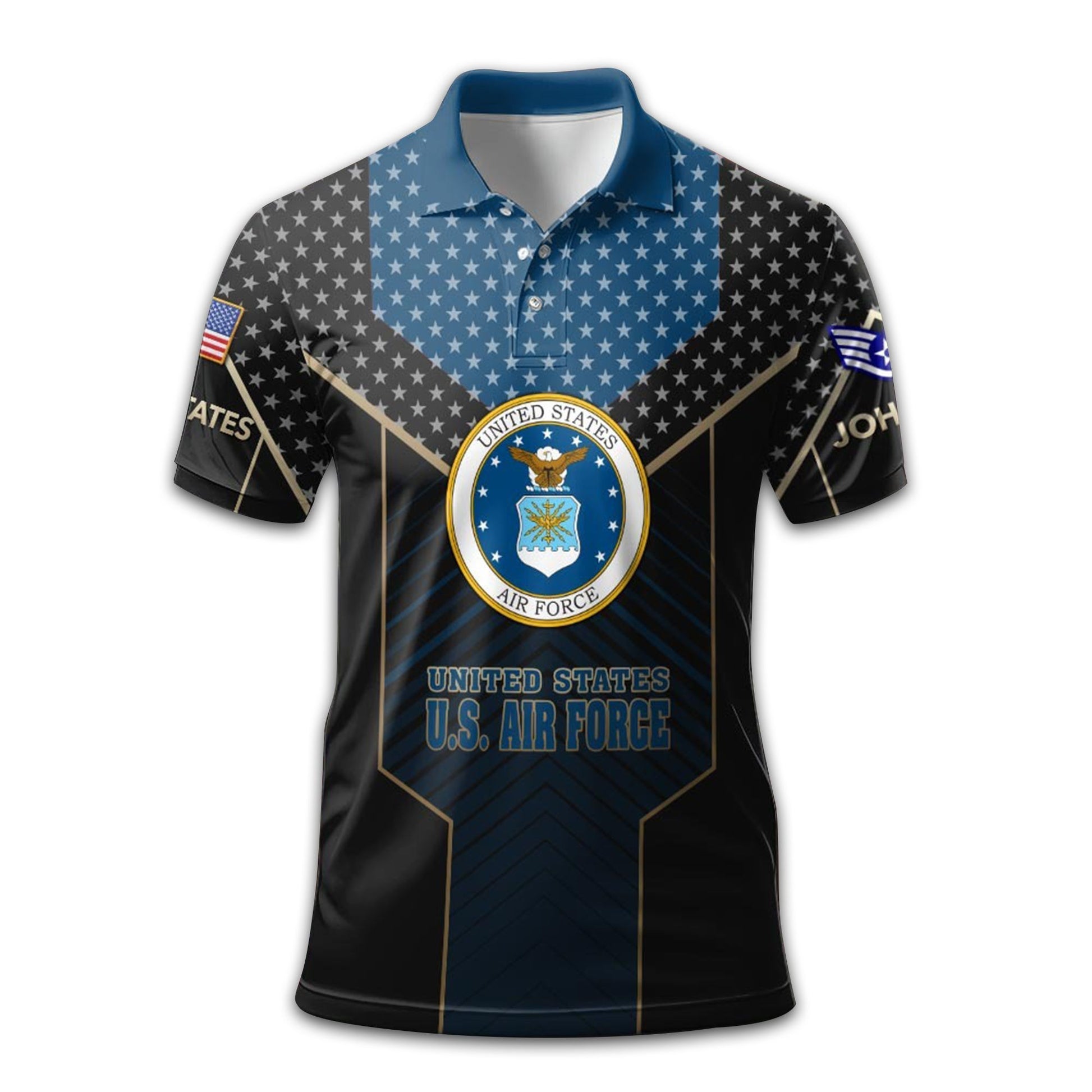 Premium Custom USAF Polo Shirt VPVC209104, Gifts For Air Force Veteran, Gifts For Dad, For Husband, Best Gifts On Father's Day, Armed Forces Day, Independence Day, Veterans Day.