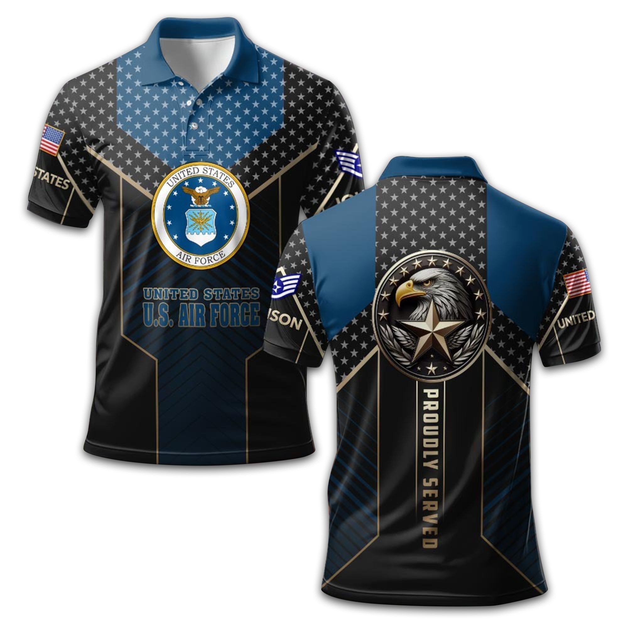 Premium Custom USAF Polo Shirt VPVC209104, Gifts For Air Force Veteran, Gifts For Dad, For Husband, Best Gifts On Father's Day, Armed Forces Day, Independence Day, Veterans Day.