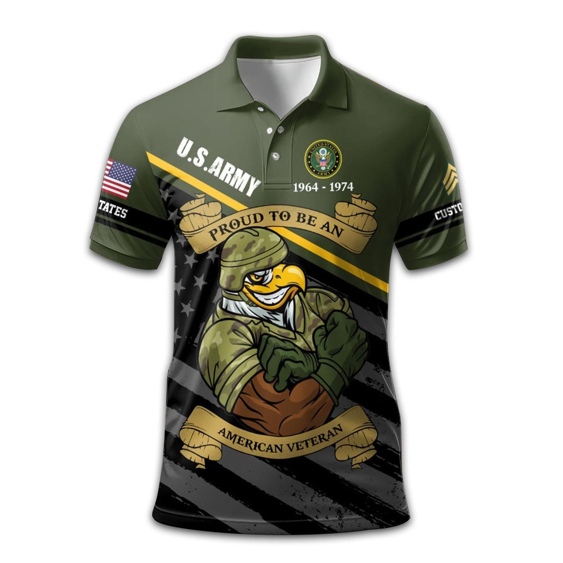 Unique Custom Name, Rank, US Army Polo Shirt VPVC209201, Gifts For Army Veteran, Gifts For Dad, For Husband, Best Gifts On Father's Day, Independence Day, Veterans Day.