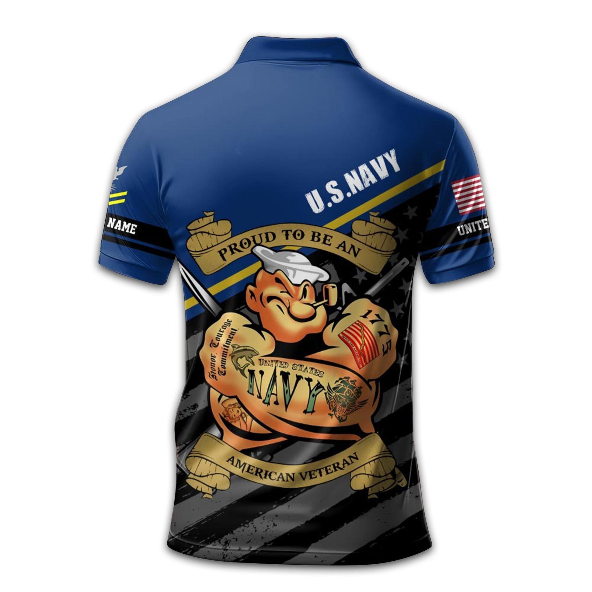 Unique Custom Name, Rank, US Navy Polo Shirt VPVC209202, Gifts For Navy Veteran, Gifts For Dad, For Husband, Best Gifts On Father's Day, Independence Day, Veterans Day.