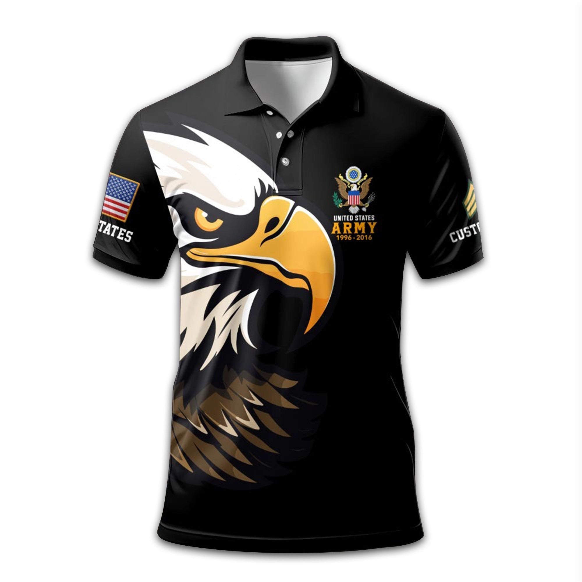 Premium Custom US Army Polo Shirt VPVC209301, Gifts For Army Veteran, Best Gifts On Father's Day, Armed Forces Day, Independence Day, Veterans Day.