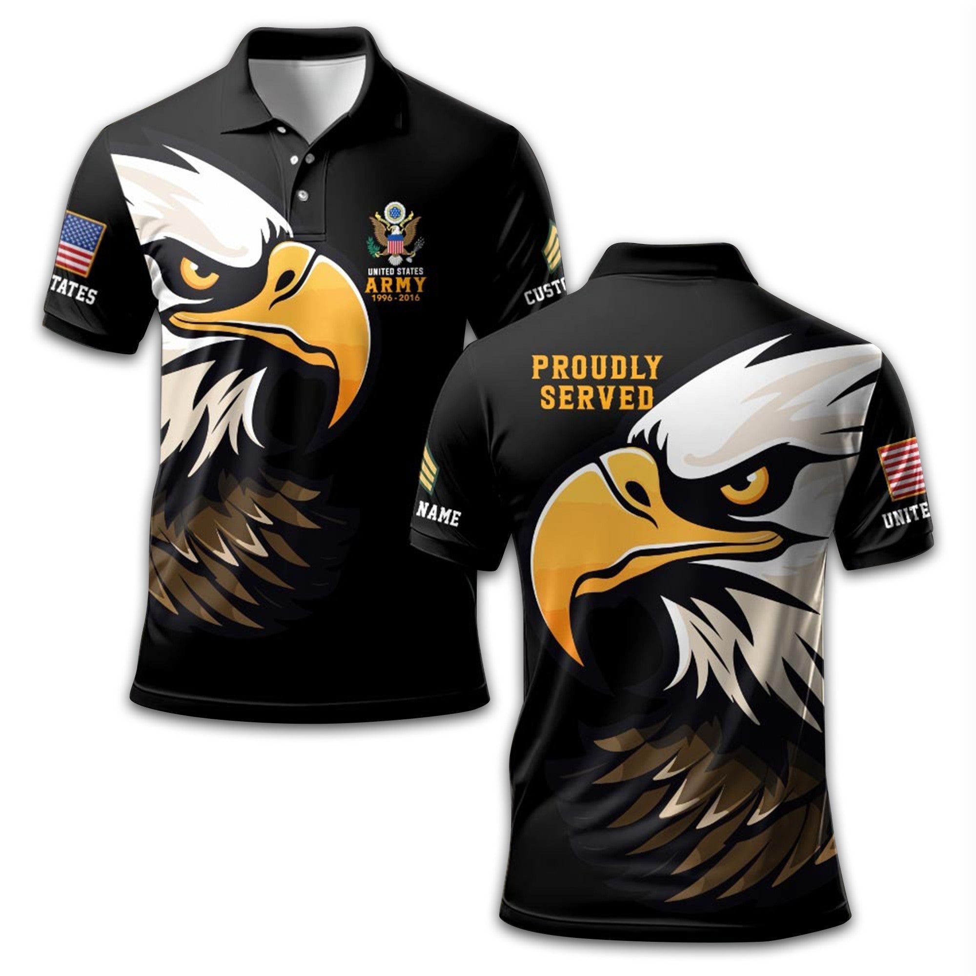 Premium Custom US Army Polo Shirt VPVC209301, Gifts For Army Veteran, Best Gifts On Father's Day, Armed Forces Day, Independence Day, Veterans Day.