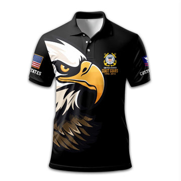 Premium Custom USCG Polo Shirt VPVC209305, Gifts For Coast Guard Veteran, Best Gifts On Father's Day, Armed Forces Day, Independence Day, Veterans Day.