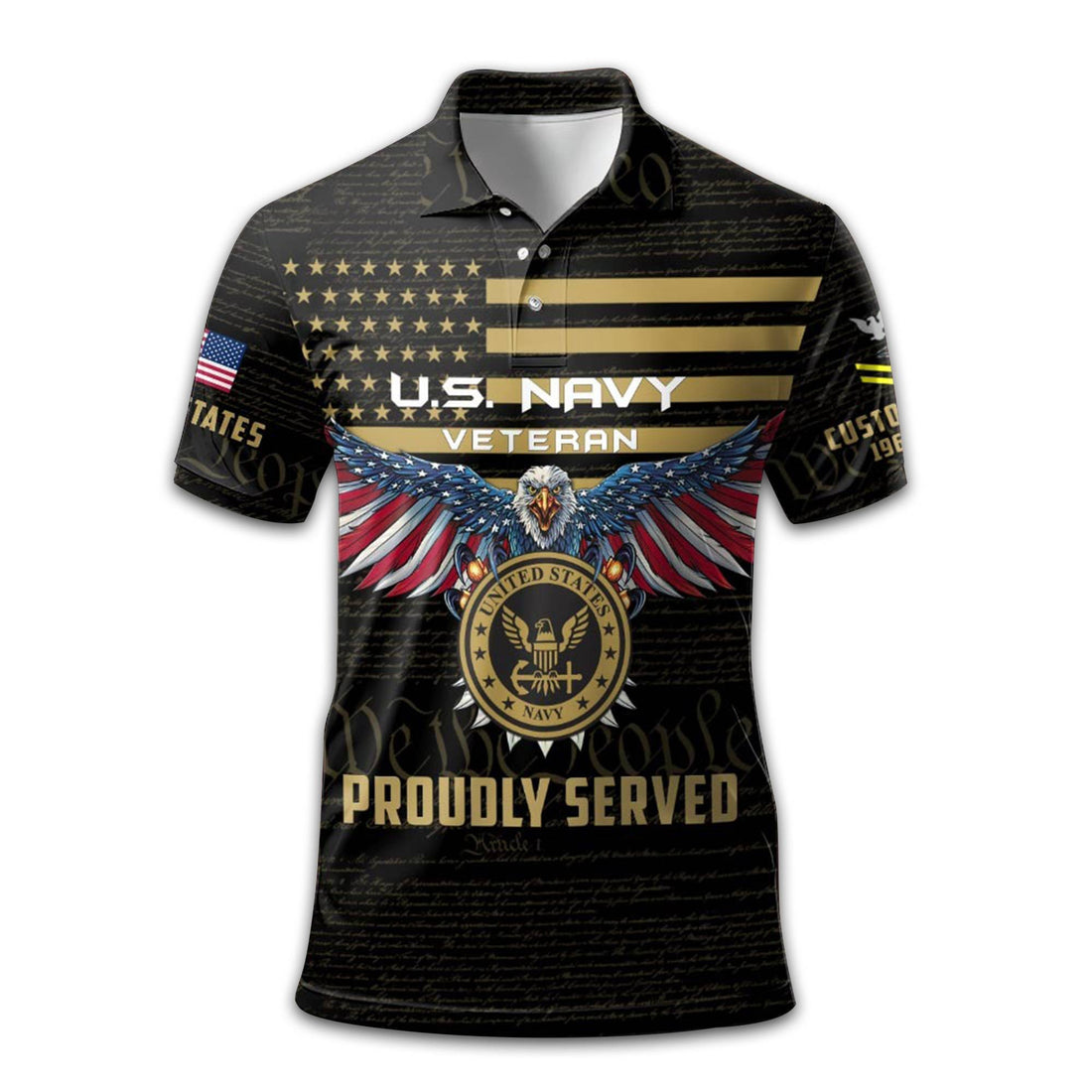 US Navy Custom Polo Shirt VPVC209402, Gifts For Navy Veteran, Best Gifts On Father's Day, Armed Forces Day, Independence Day, Veterans Day.