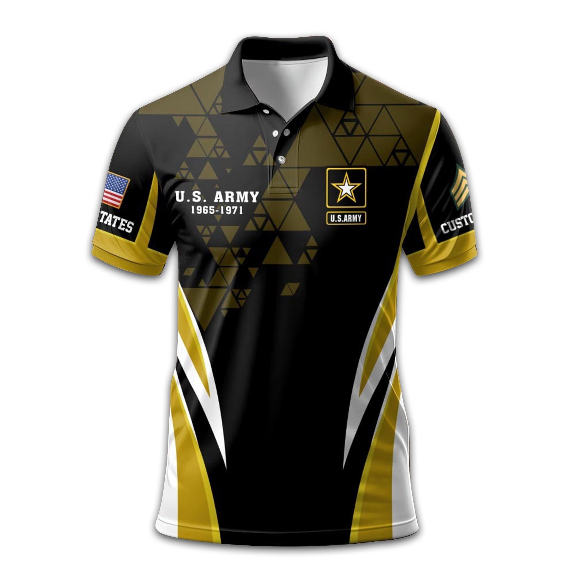 Premium US Army Polo Shirt VPVC209501, Custom Name, Rank, Year, Gifts For Army Veteran, Best Gifts On Father's Day, Armed Forces Day, Independence Day, Veterans Day.