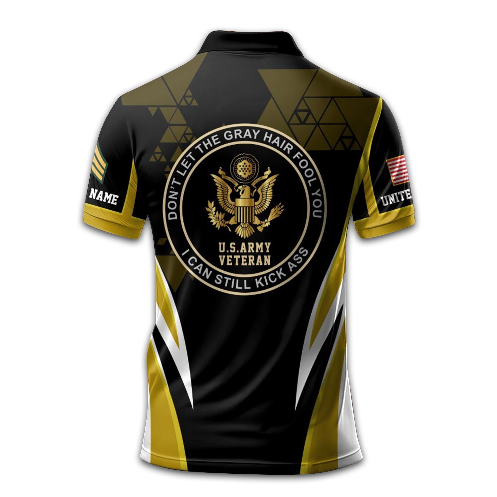 Premium US Army Polo Shirt VPVC209501, Custom Name, Rank, Year, Gifts For Army Veteran, Best Gifts On Father's Day, Armed Forces Day, Independence Day, Veterans Day.