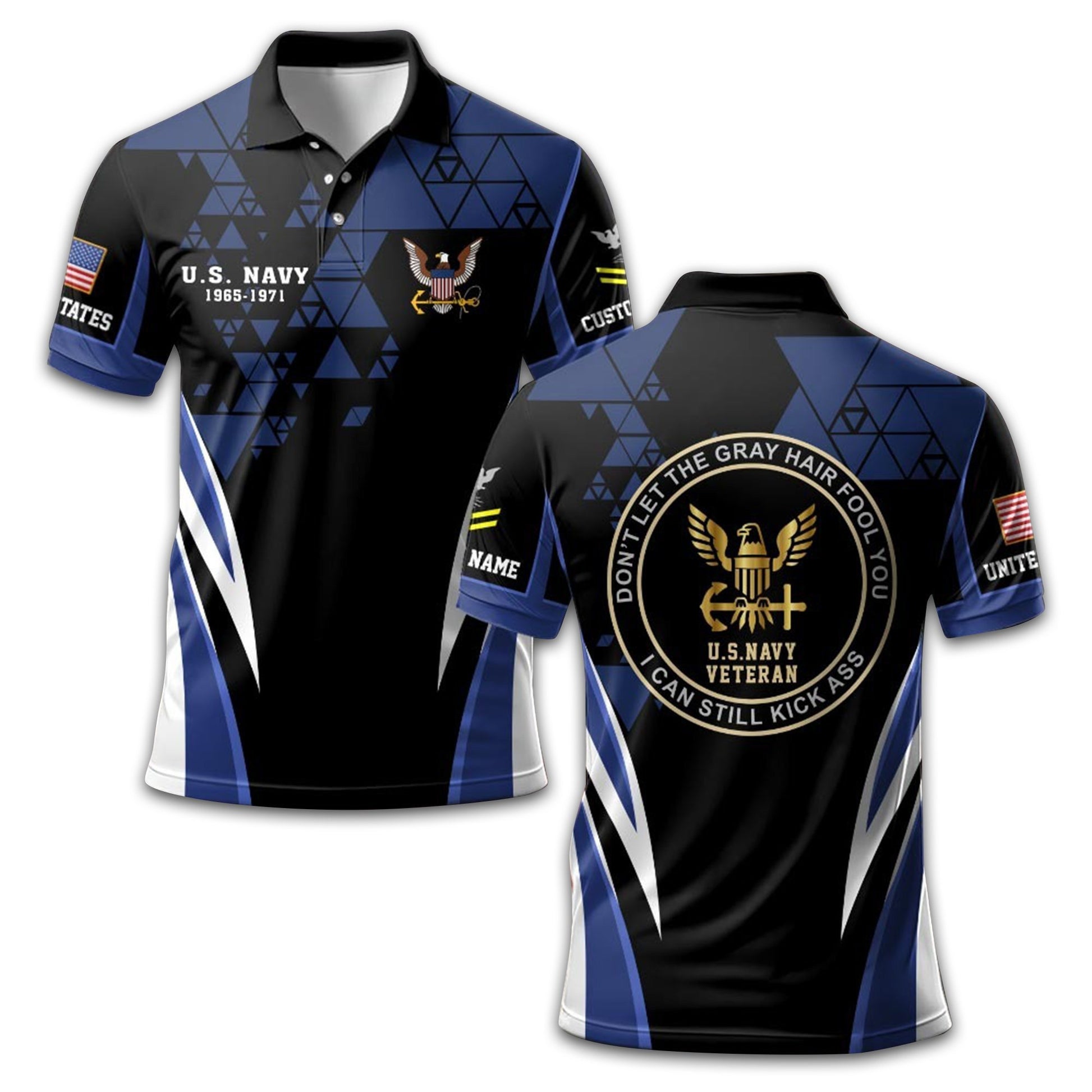 Premium US Navy Polo Shirt VPVC209502, Custom Name, Rank, Year, Gifts For Navy Veteran, Best Gifts On Father's Day, Armed Forces Day, Independence Day, Veterans Day.