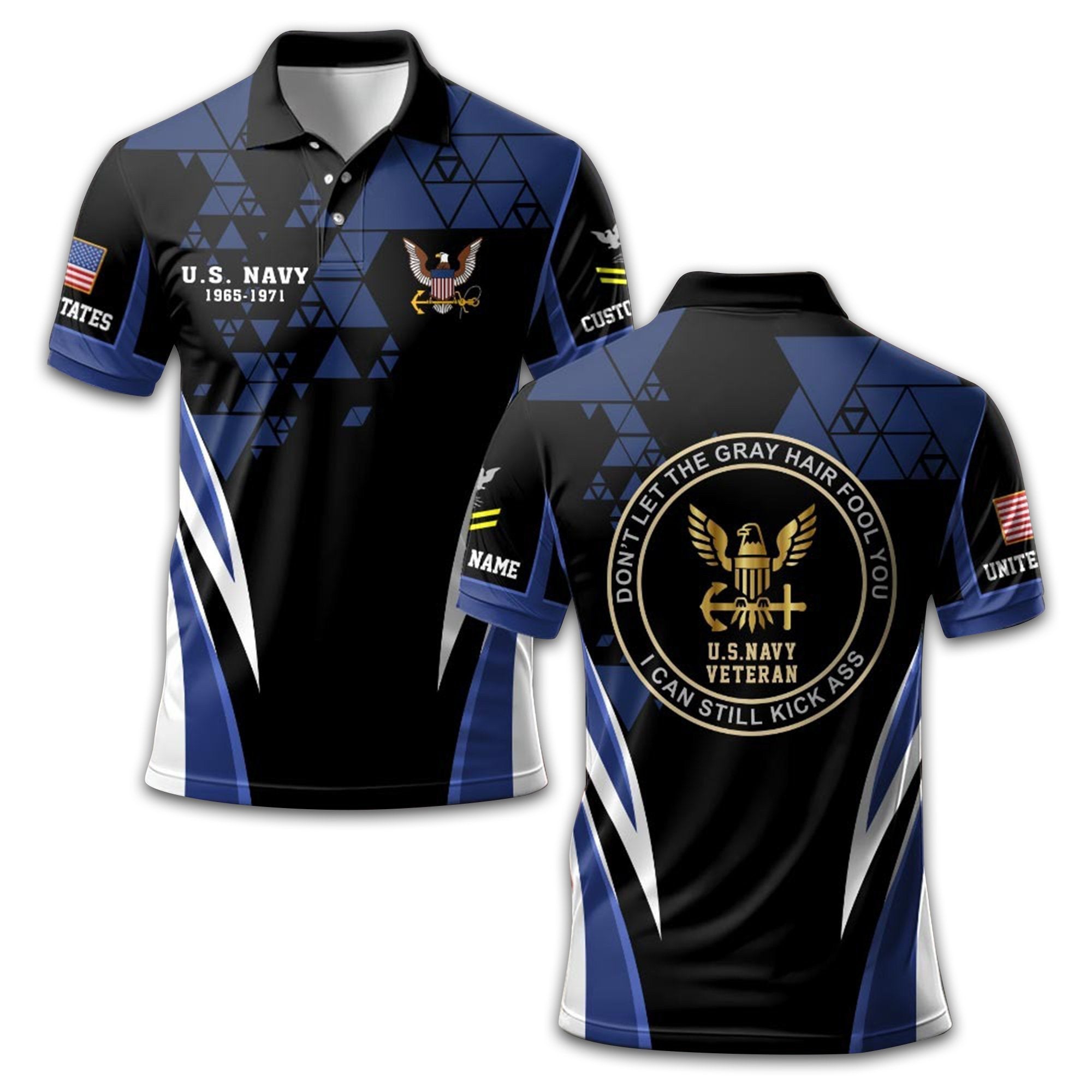 Premium US Navy Polo Shirt VPVC209502, Custom Name, Rank, Year, Gifts For Navy Veteran, Best Gifts On Father's Day, Armed Forces Day, Independence Day, Veterans Day.