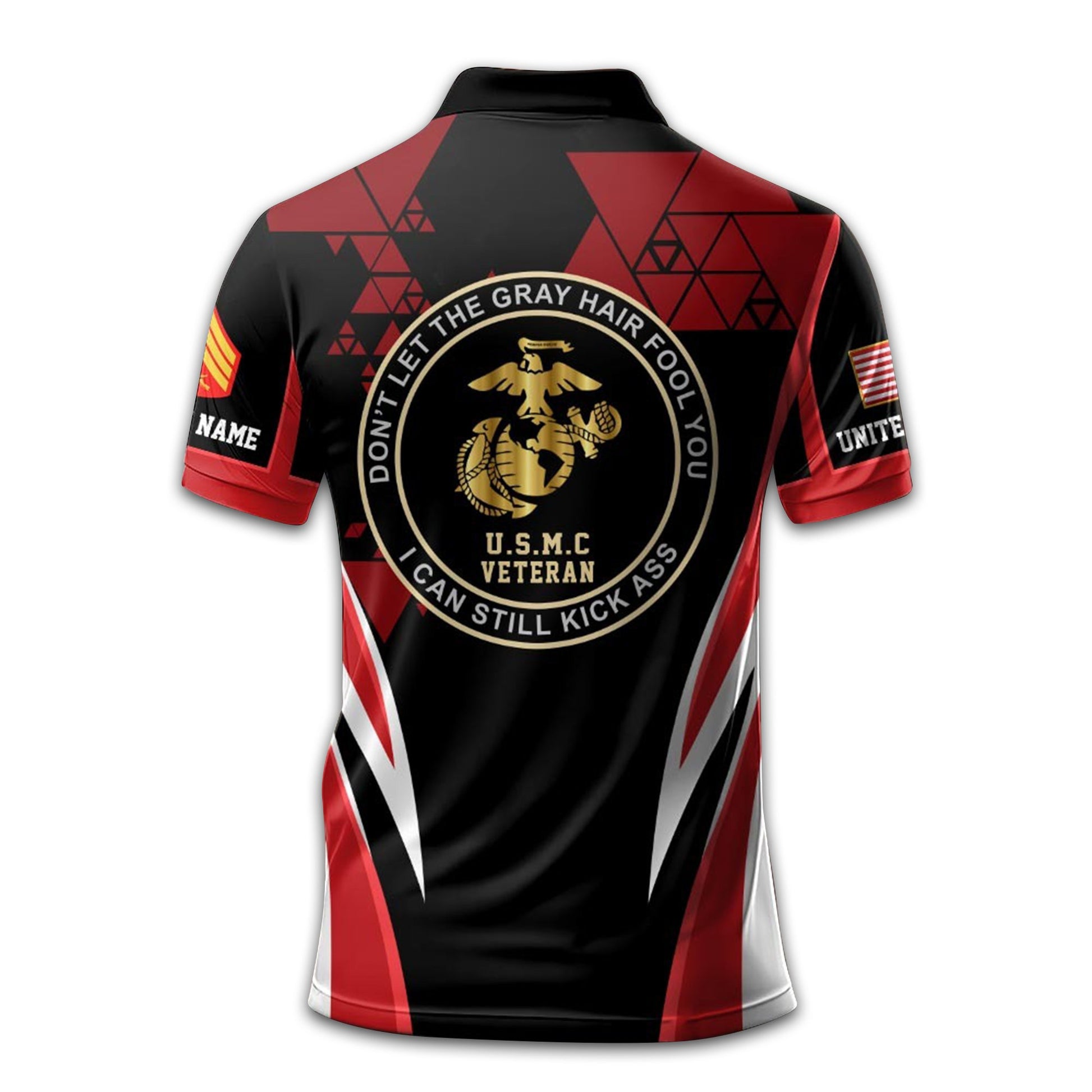 Premium USMC Polo Shirt VPVC209503, Custom Name, Rank, Year, Gifts For Marine Veteran, Best Gifts On Father's Day, Armed Forces Day, Independence Day, Veterans Day.
