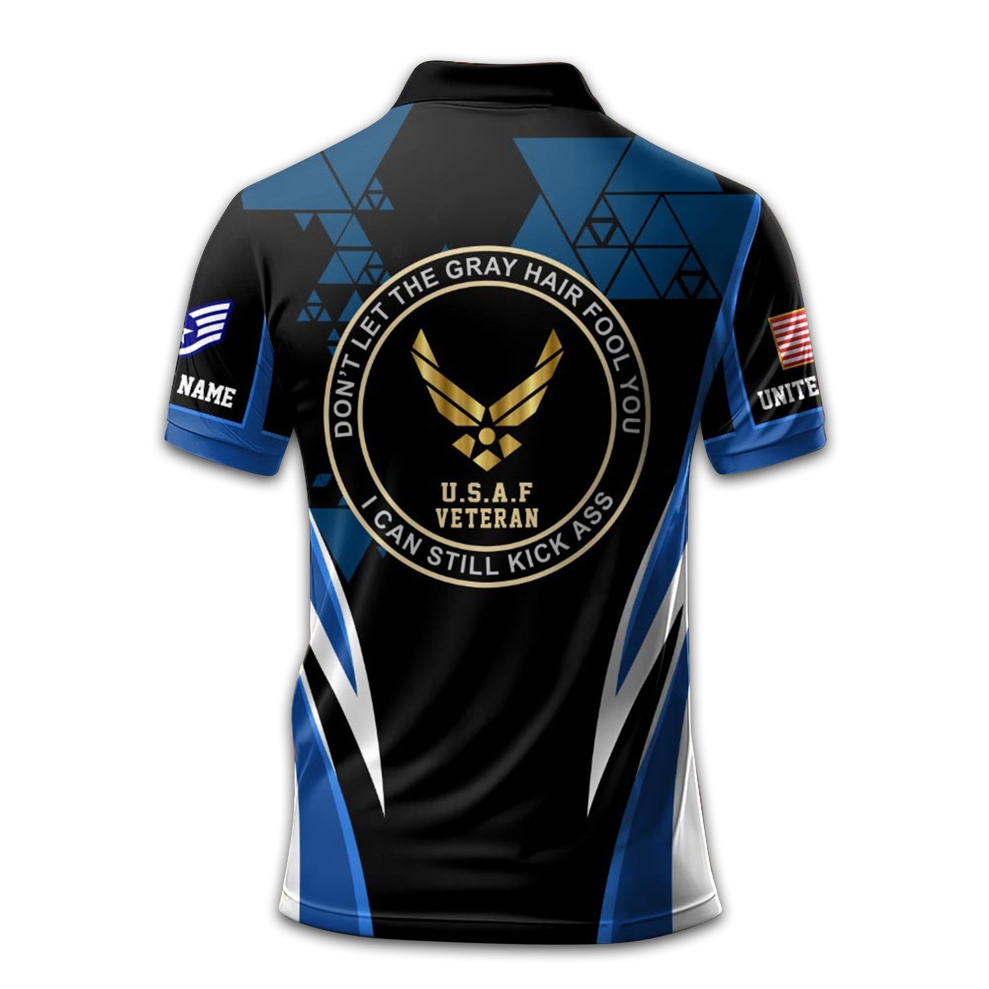 Premium USAF Polo Shirt VPVC209504, Custom Name, Rank, Year, Gifts For Air Force Veteran, Best Gifts On Father's Day, Armed Forces Day, Independence Day, Veterans Day.