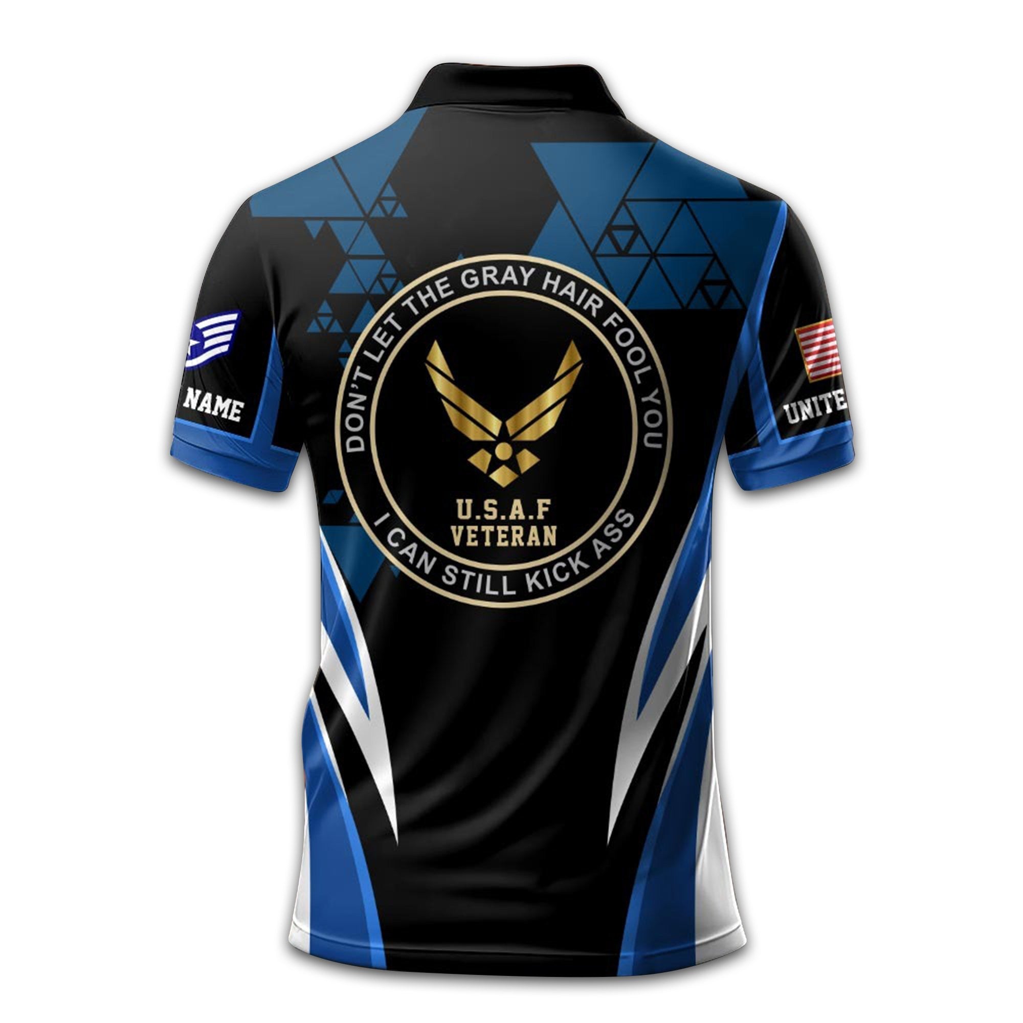 Premium USAF Polo Shirt VPVC209504, Custom Name, Rank, Year, Gifts For Air Force Veteran, Best Gifts On Father's Day, Armed Forces Day, Independence Day, Veterans Day.