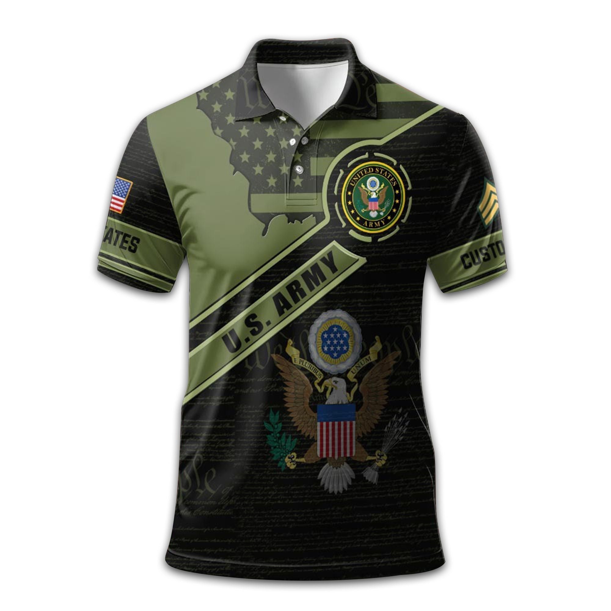 Premium Custom US Army Polo Shirt VPVC209601, Gifts For Army Veteran, Gifts For Dad, For Husband, Best Gifts On Father's Day, Armed Forces Day, Independence Day, Veterans Day.