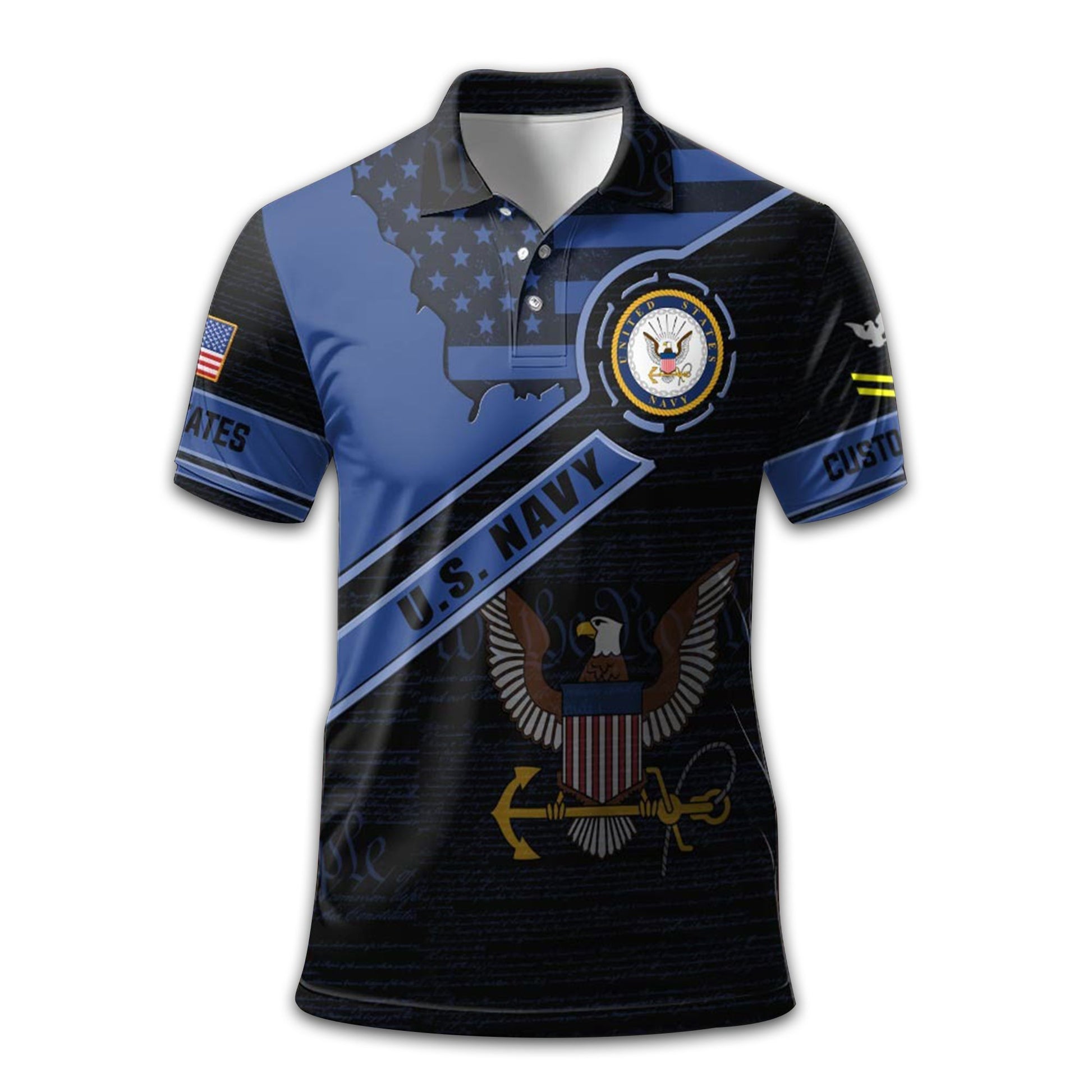 Premium Custom US Navy Polo Shirt VPVC209602, Gifts For Navy Veteran, Gifts For Dad, For Husband, Best Gifts On Father's Day, Armed Forces Day, Independence Day, Veterans Day.