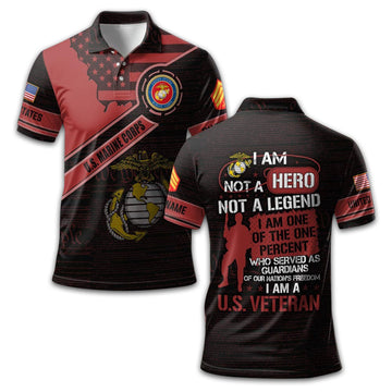 Premium Custom USMC Polo Shirt VPVC209603, Gifts For Marine Veteran, Gifts For Dad, For Husband, Best Gifts On Father's Day, Armed Forces Day, Independence Day, Veterans Day.
