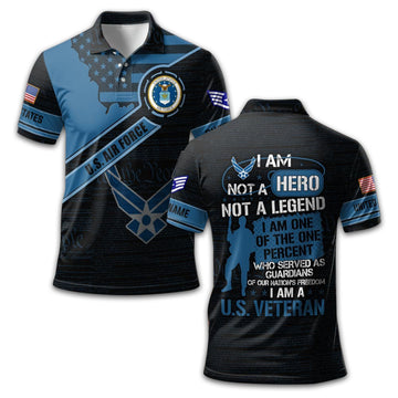 Premium Custom USAF Polo Shirt VPVC209604, Gifts For Air Force Veteran, Gifts For Dad, For Husband, Best Gifts On Father's Day, Armed Forces Day, Independence Day, Veterans Day.